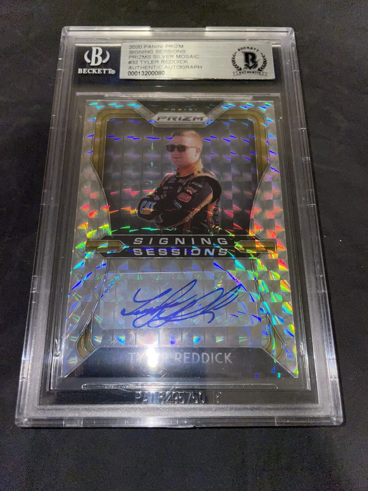 TYLER REDDICK SIGNED 2020 PANINI PRIZM CERTIFIED NASCAR BECKETT SLAB COLLECTIBLE MEMORABILIA