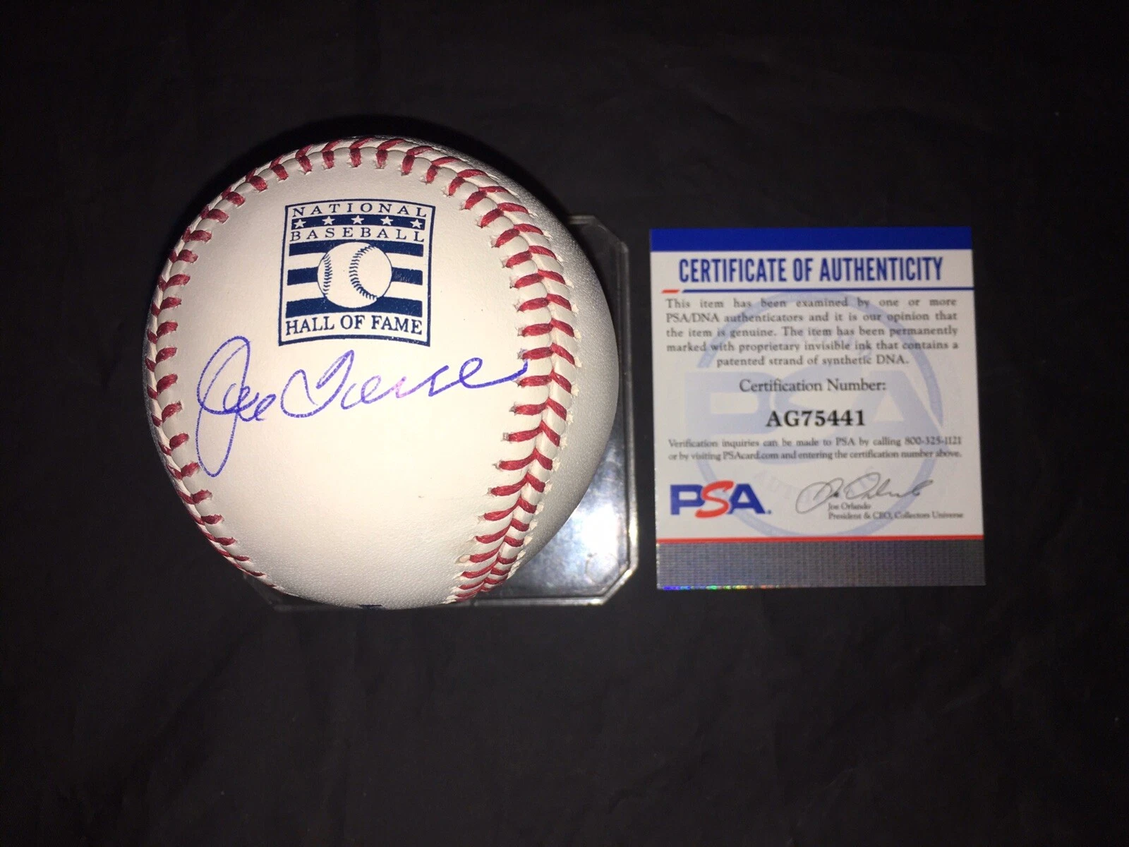 Joe Torre Signed Official Hall Of Fame Baseball Los Angeles Dodgers PSA/DNA