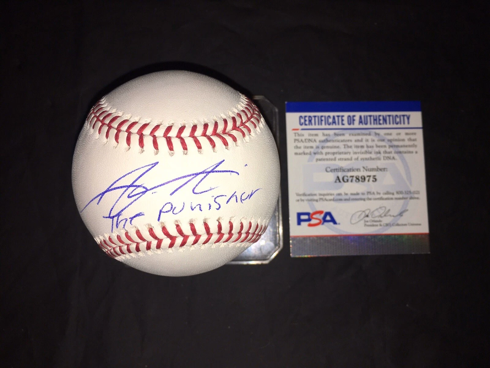 Aristides Aquino Signed Official Major League Baseball Cincinnati Reds PSA/DNA#2