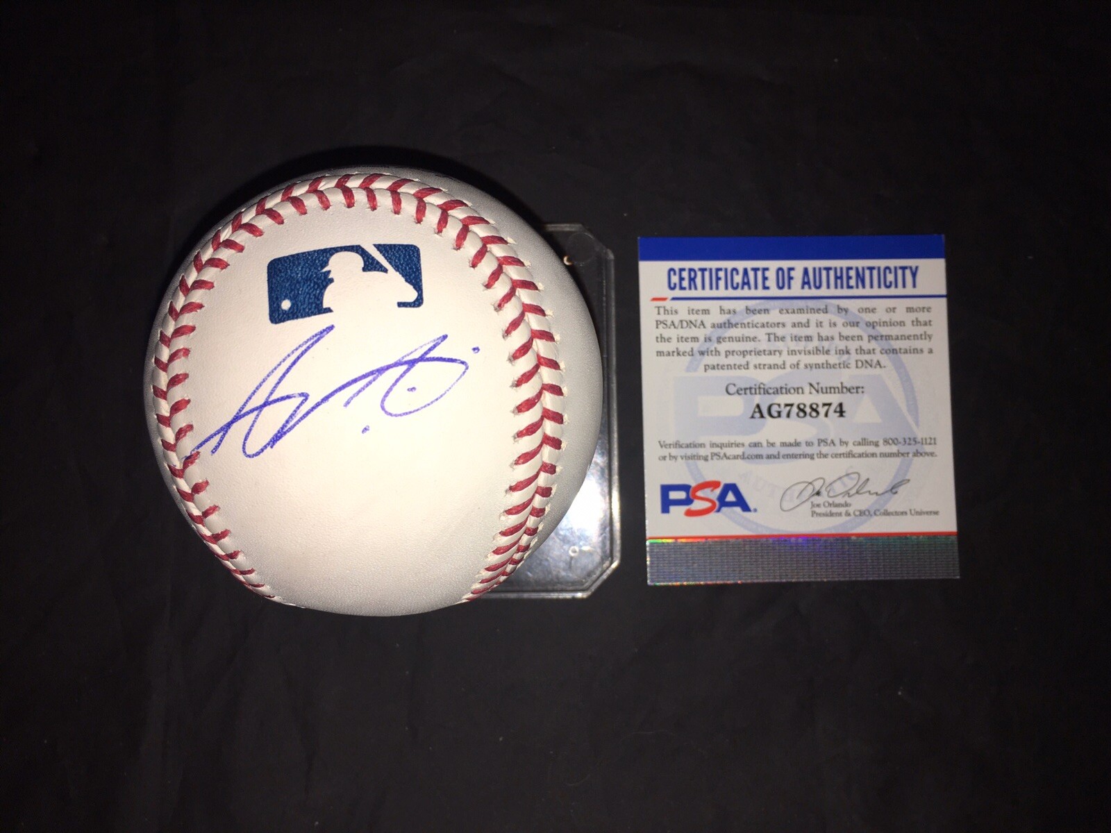 Aristides Aquino Signed Official Major League Baseball Cincinnati Reds PSA/DNA