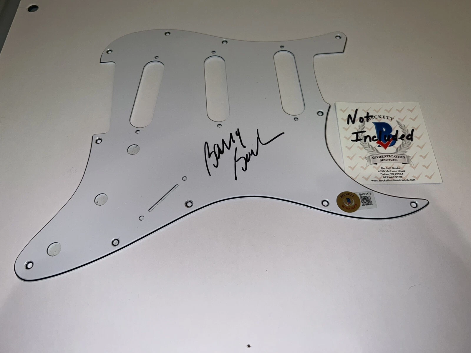 Barry Goudreau Signed Stratocaster Pickguard Rock Band Boston Beckett