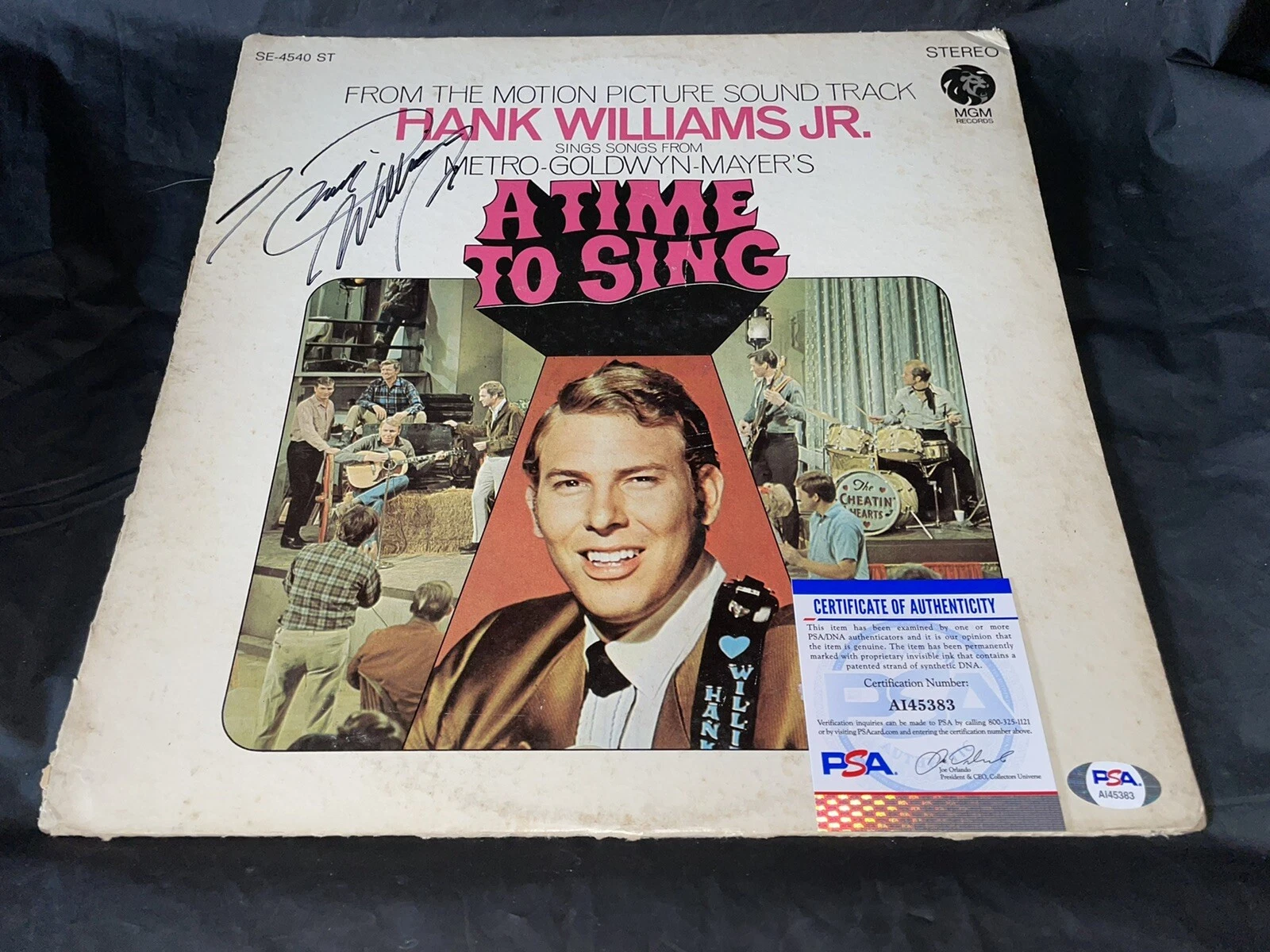 Hank Williams Jr Signed A Time To Sing Vinyl Album Superstar PSA/DNA