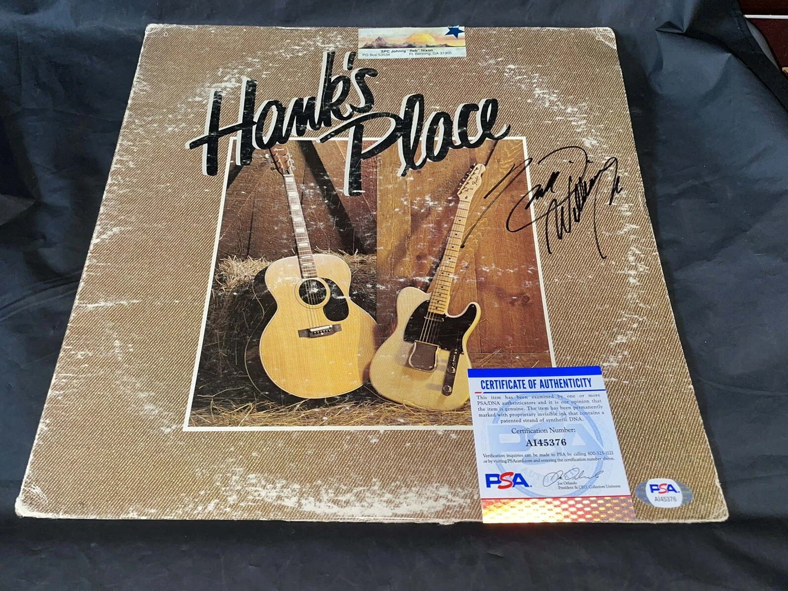 Hank Williams Jr Signed Hanks Place Vinyl Album Superstar PSA/DNA