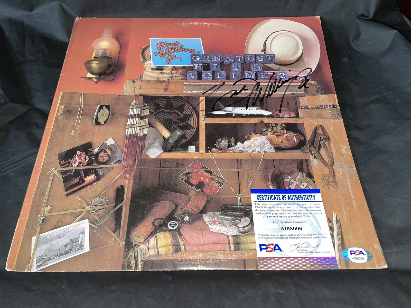 Hank Williams Jr Signed Greatest Hits Volume 2 Vinyl Album Country PSA/DNA