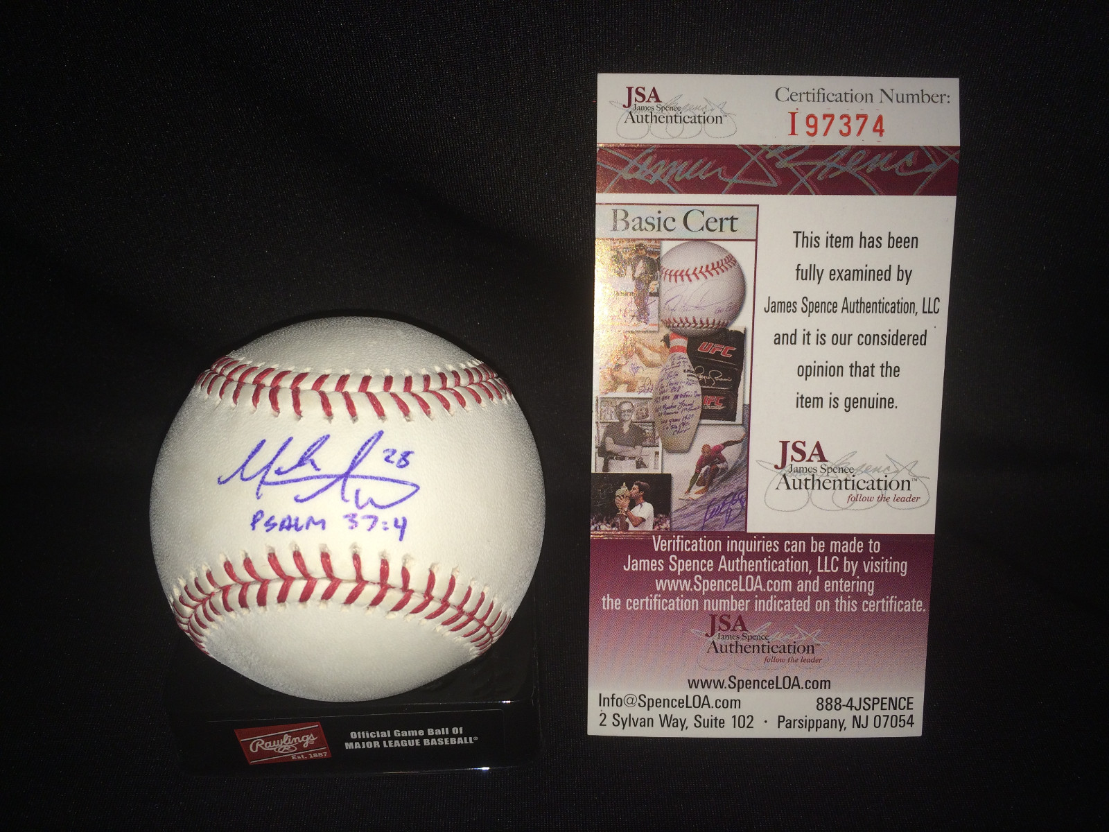 Mark Appel Signed Auto Official Major League Baseball Philadelphia Phillies JSA