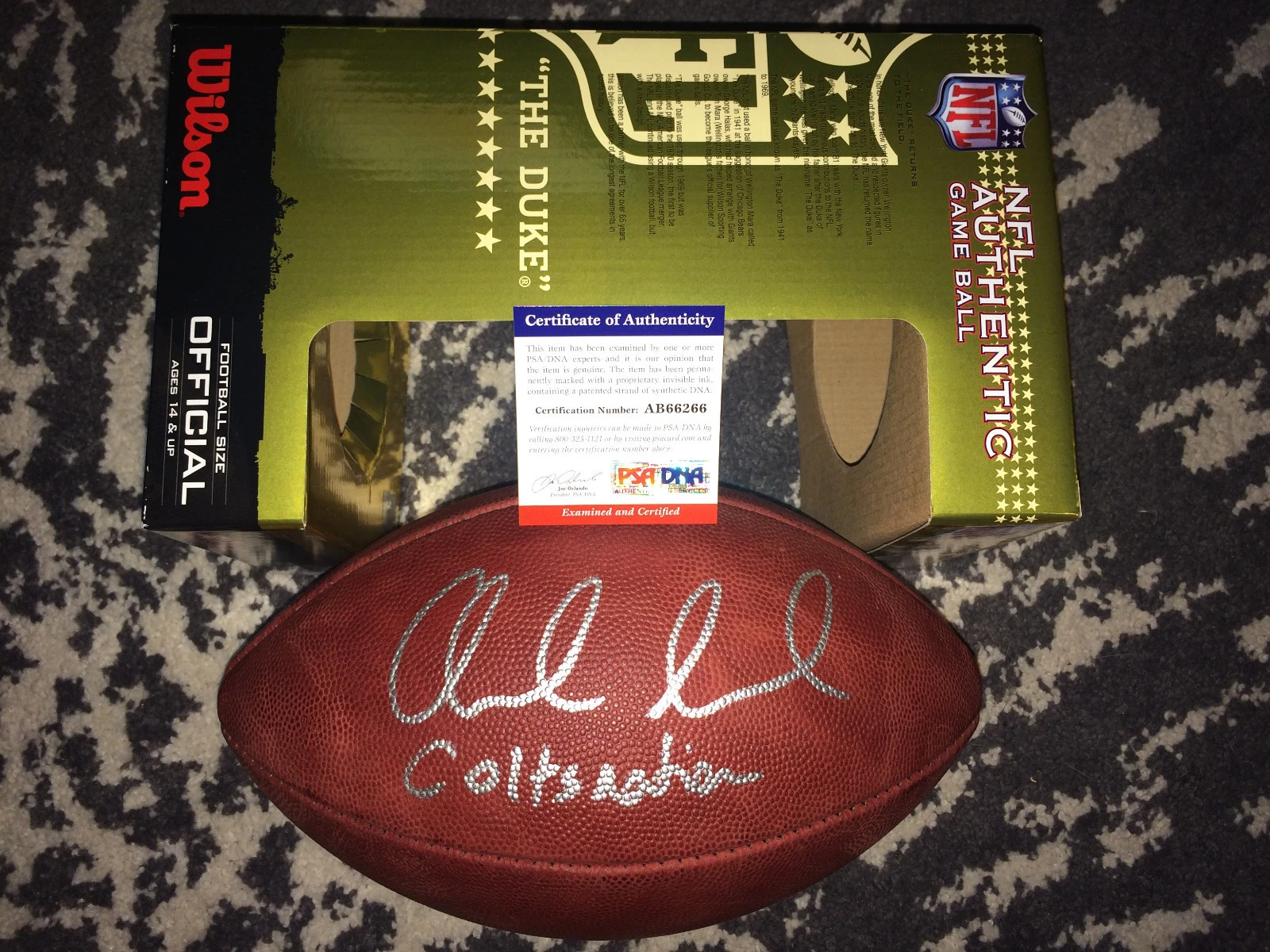 Andrew Luck Signed/Auto Official NFL DUKE Football Indianapolis Colts PSA/DNA #2