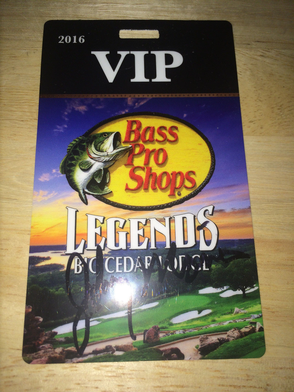 Johnny Morris Signed Official Bass Pro Legends of Golf Badge Bass Pro Shops #2