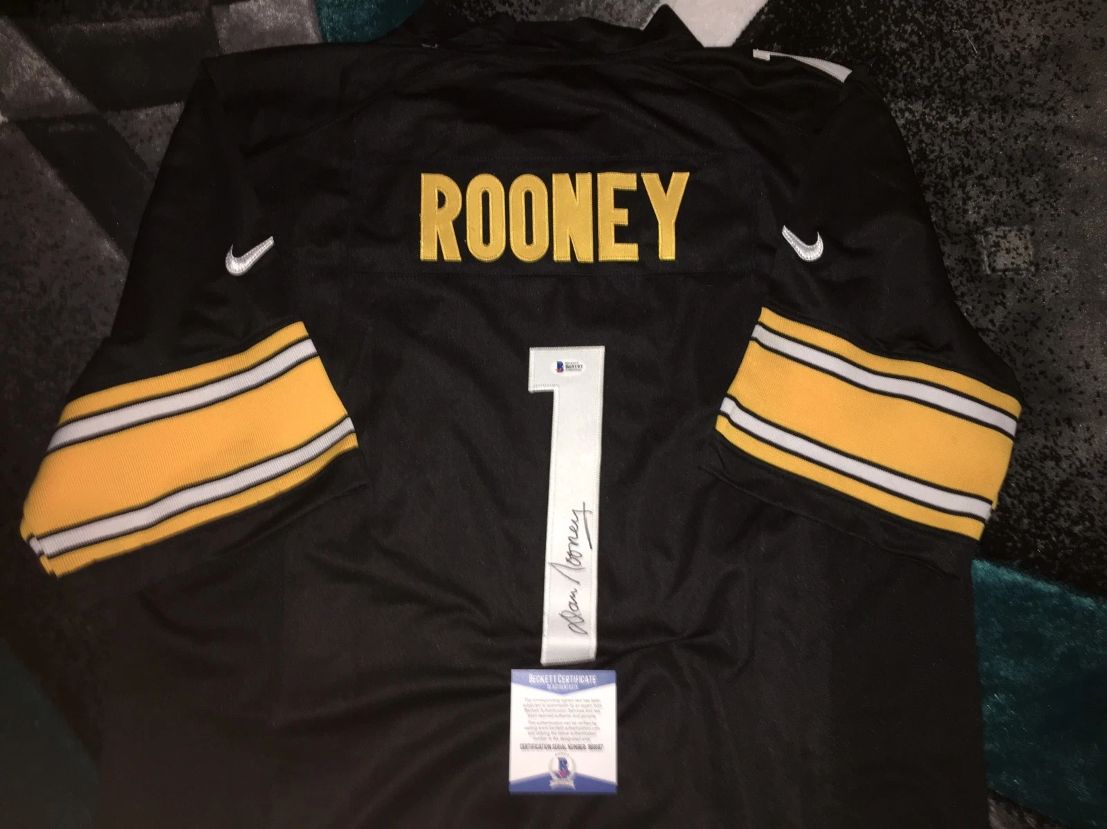 Dan Rooney Signed Pittsburg Steelers Jersey Hall Of Fame Owner Beckett
