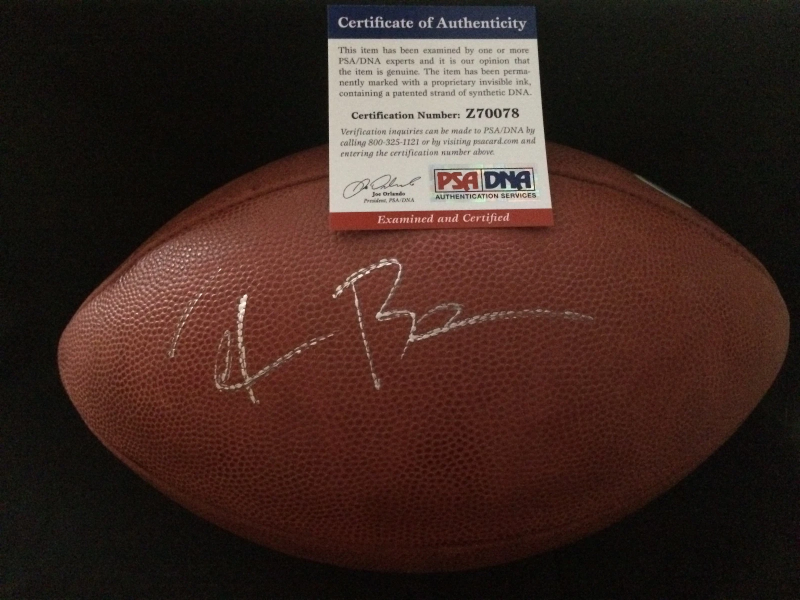 Teddy Bridgewater Signed/Auto Official Duke NFL Football Minnesota Vikings PSA