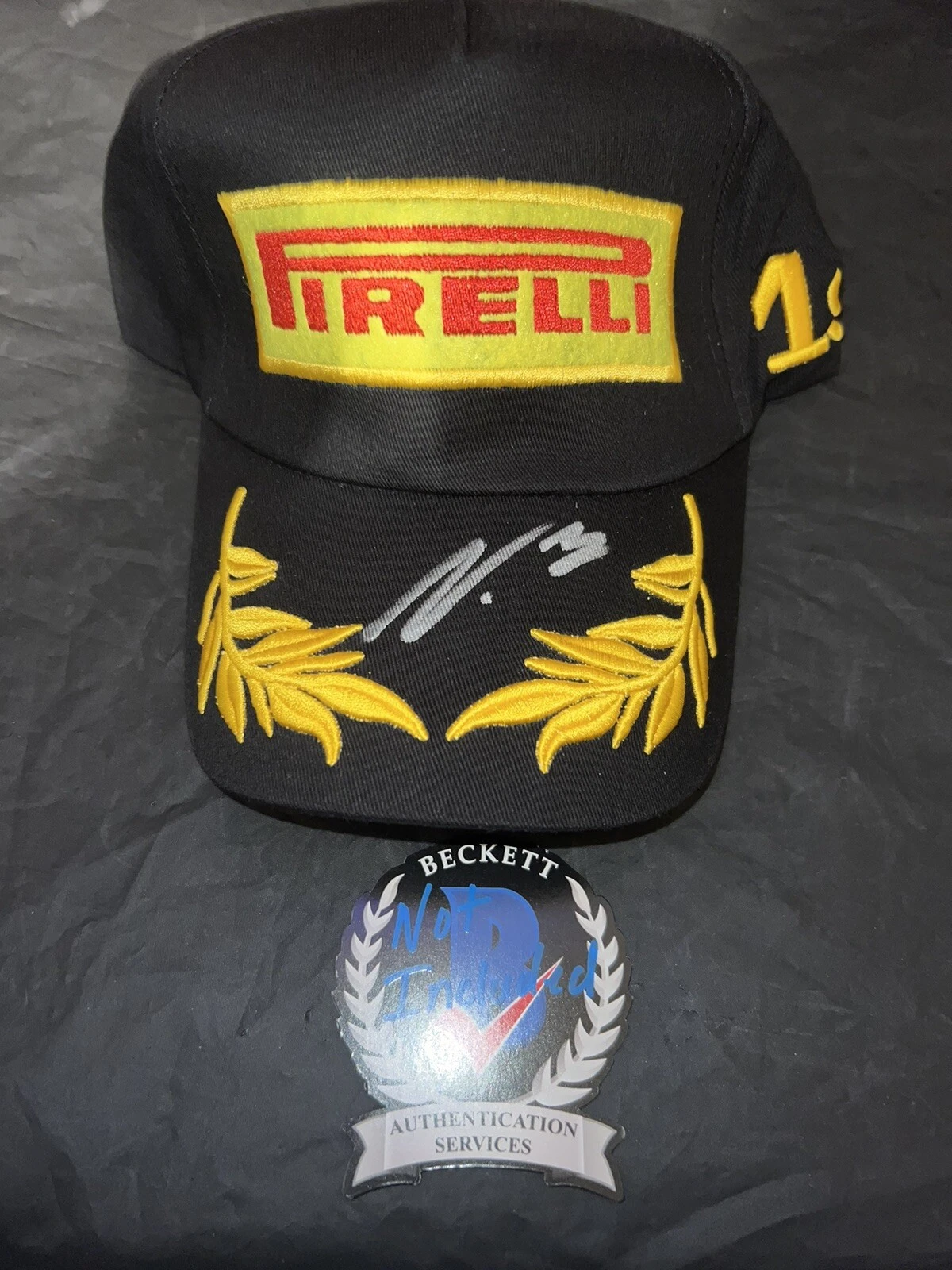 Valteri Bottas Signed Pirelli Podium Hat F1 Superstar Alfa Romero Beckett #2