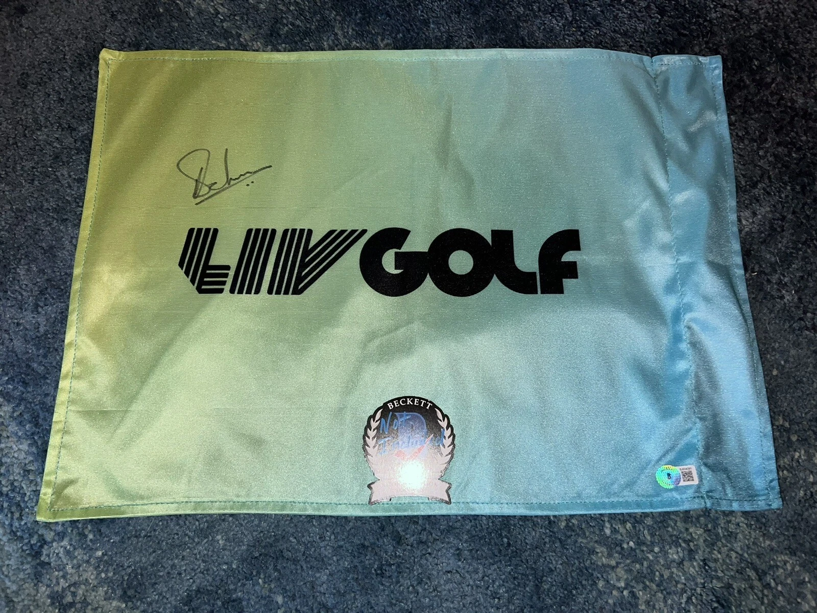 Charl Schwartzel Signed Official LIV Golf Flag LIV Star Stingers GC Beckett #2