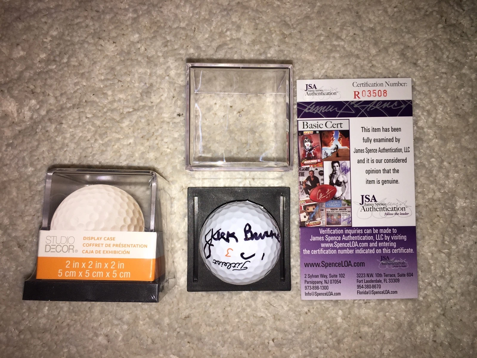 Jack Burke Signed Official Masters Golf Ball 1956 Masters Champion JSA #2