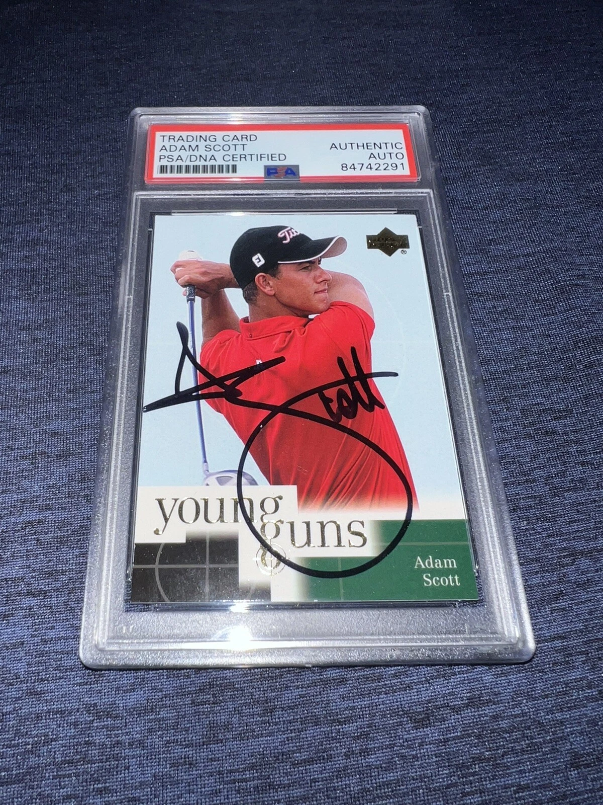 Adam Scott Signed 2001 Upper Deck Young Guns Trading Card PSA/DNA Slab