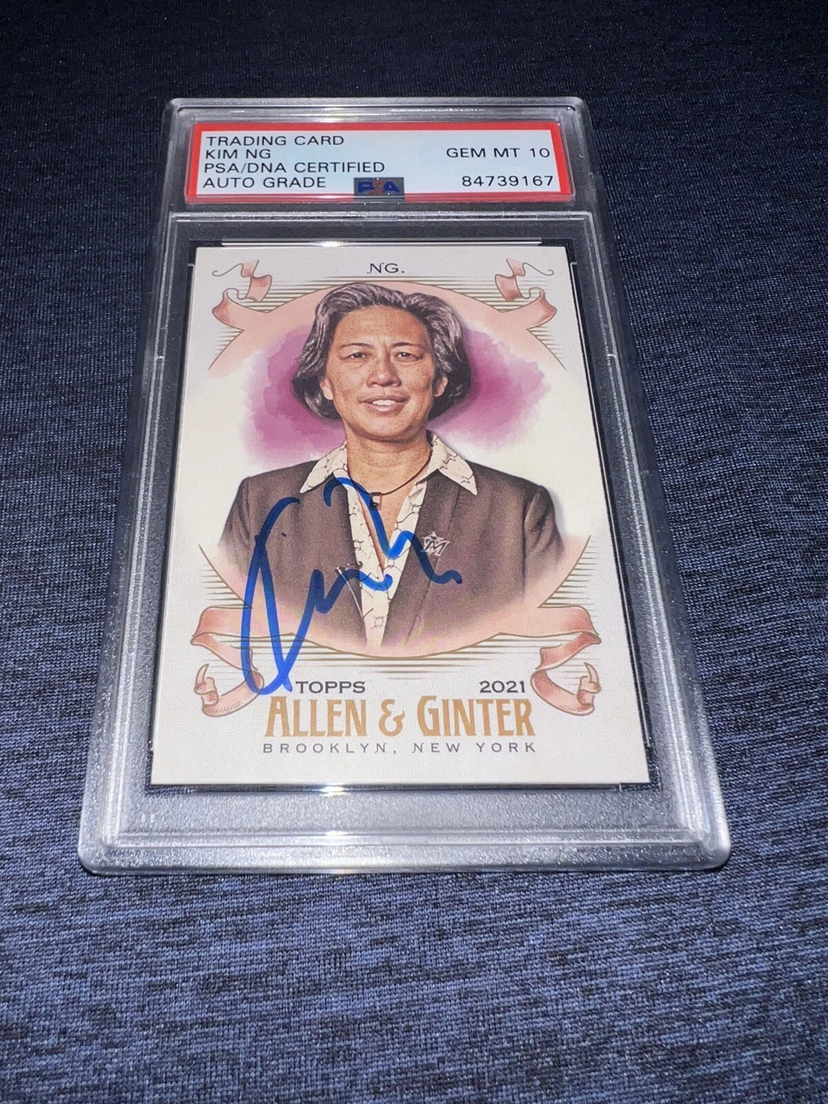 Kim Ng Signed 2021 Topps Allen & Ginter Trading Card 1st Female GM PSA Gem 10 #2