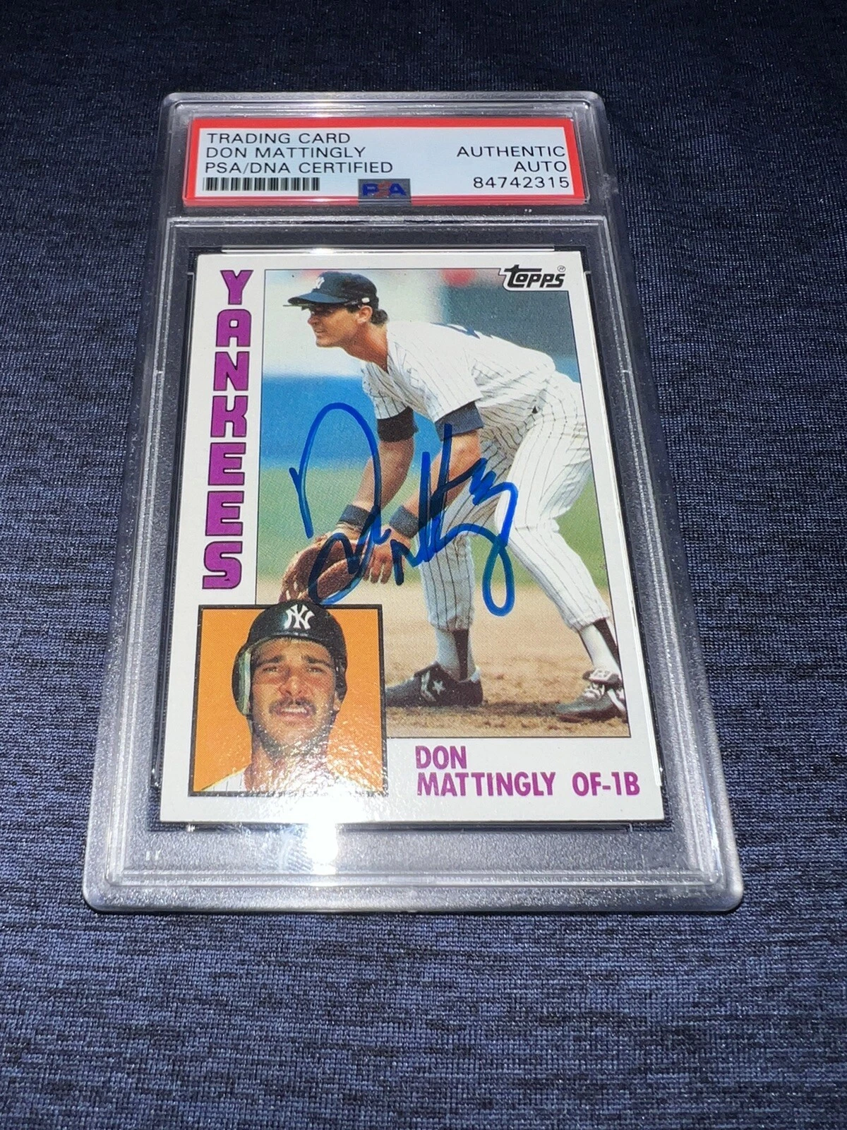 Don Mattingly Signed 1984 Topps Rookie Card New York Yankees PSA/DNA