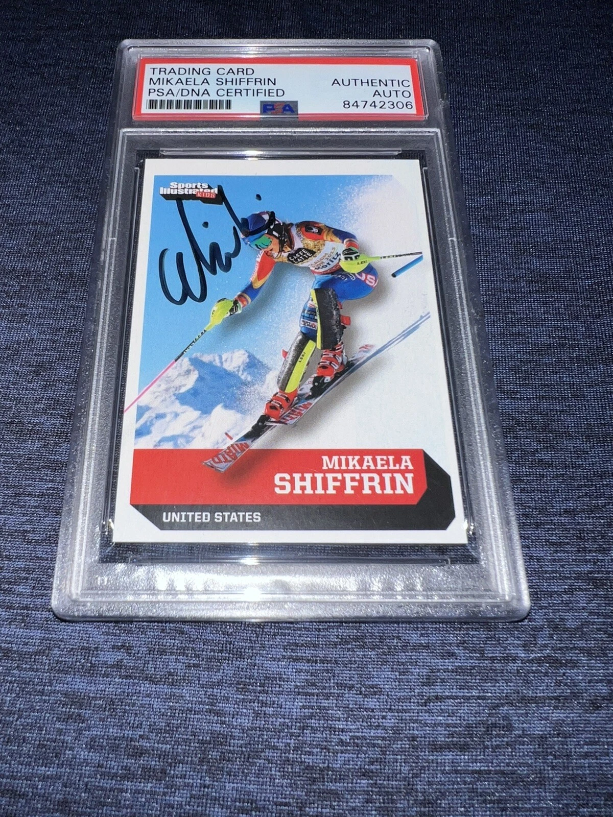 Mikaela Shiffrin Signed 2017 SI For Kids Trading Card Rookie Rare PSA/DNA #3