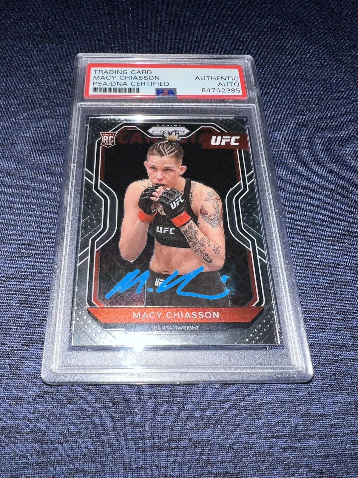Macy Chiasson Signed 2021 Panini Prizm UFC Trading Card Superstar PSA/DNA