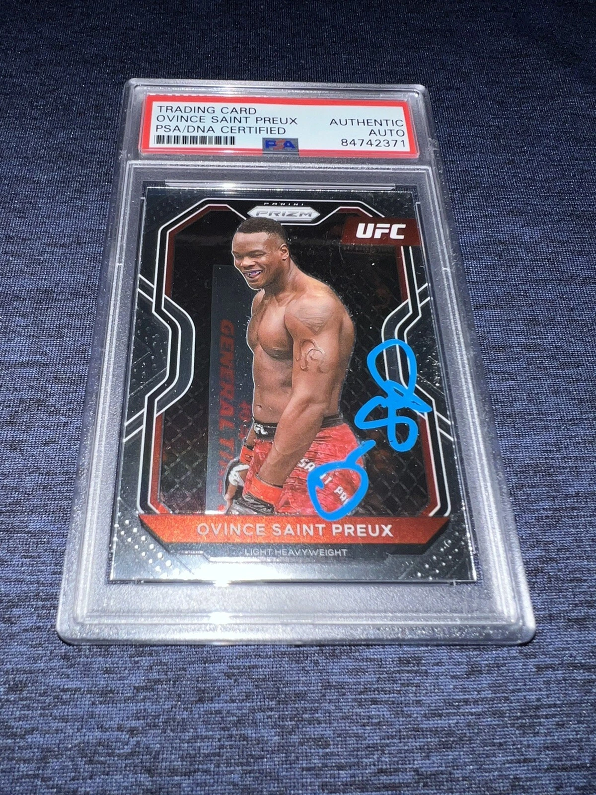 Ovince Saint Preux Signed 2021 Panini Prizm UFC Trading Card Superstar PSA/DNA