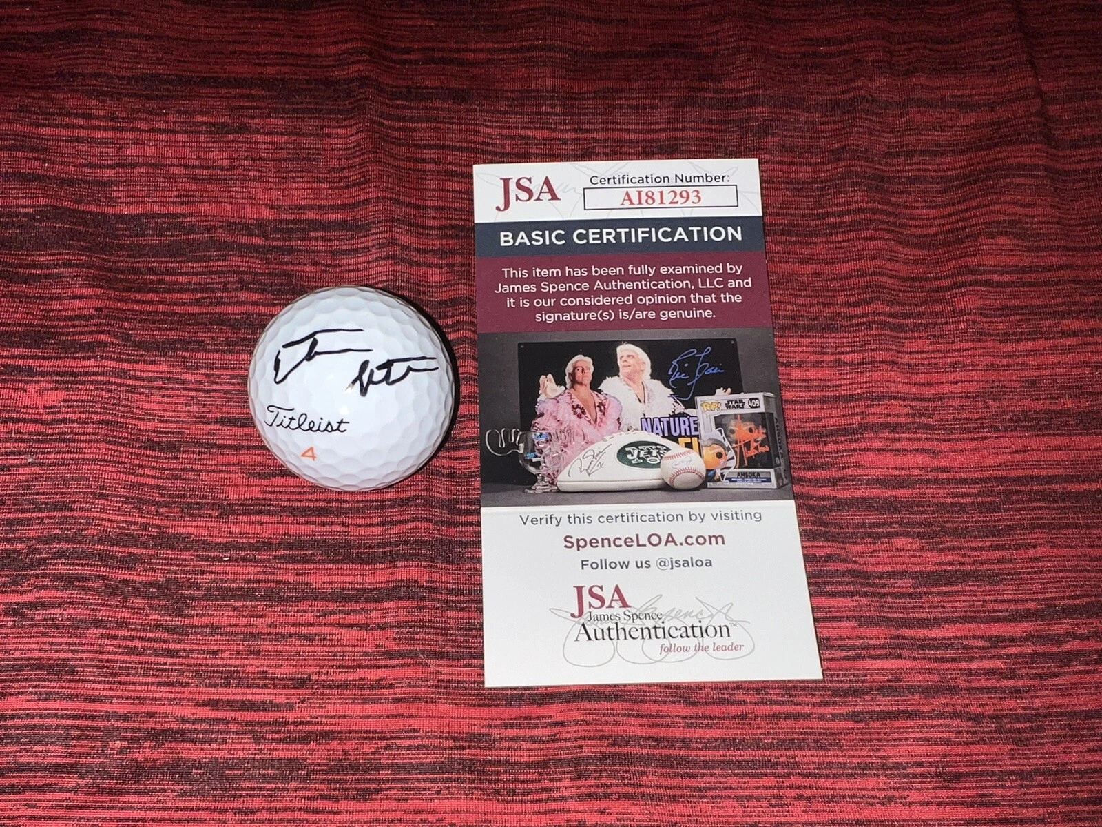Taylor Montgomery Signed Official Titleist Golf Ball PGA Champion JSA Cert #2