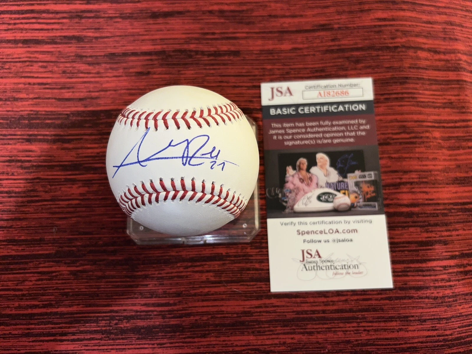 Addison Russell Signed Official Major League Baseball 16 World Series Champs JSA