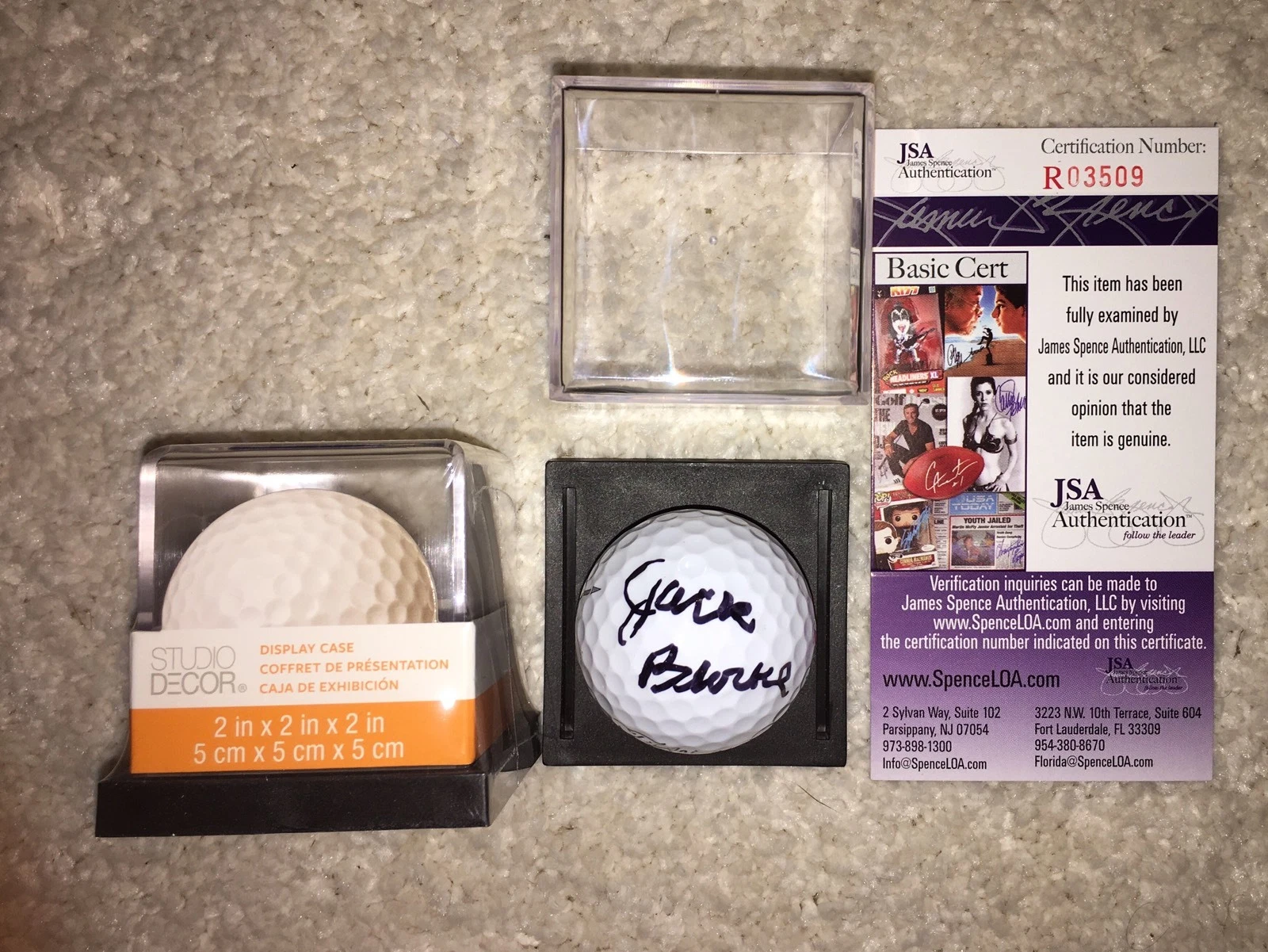 Jack Burke Signed Official Masters Golf Ball 1956 Masters Champion JSA