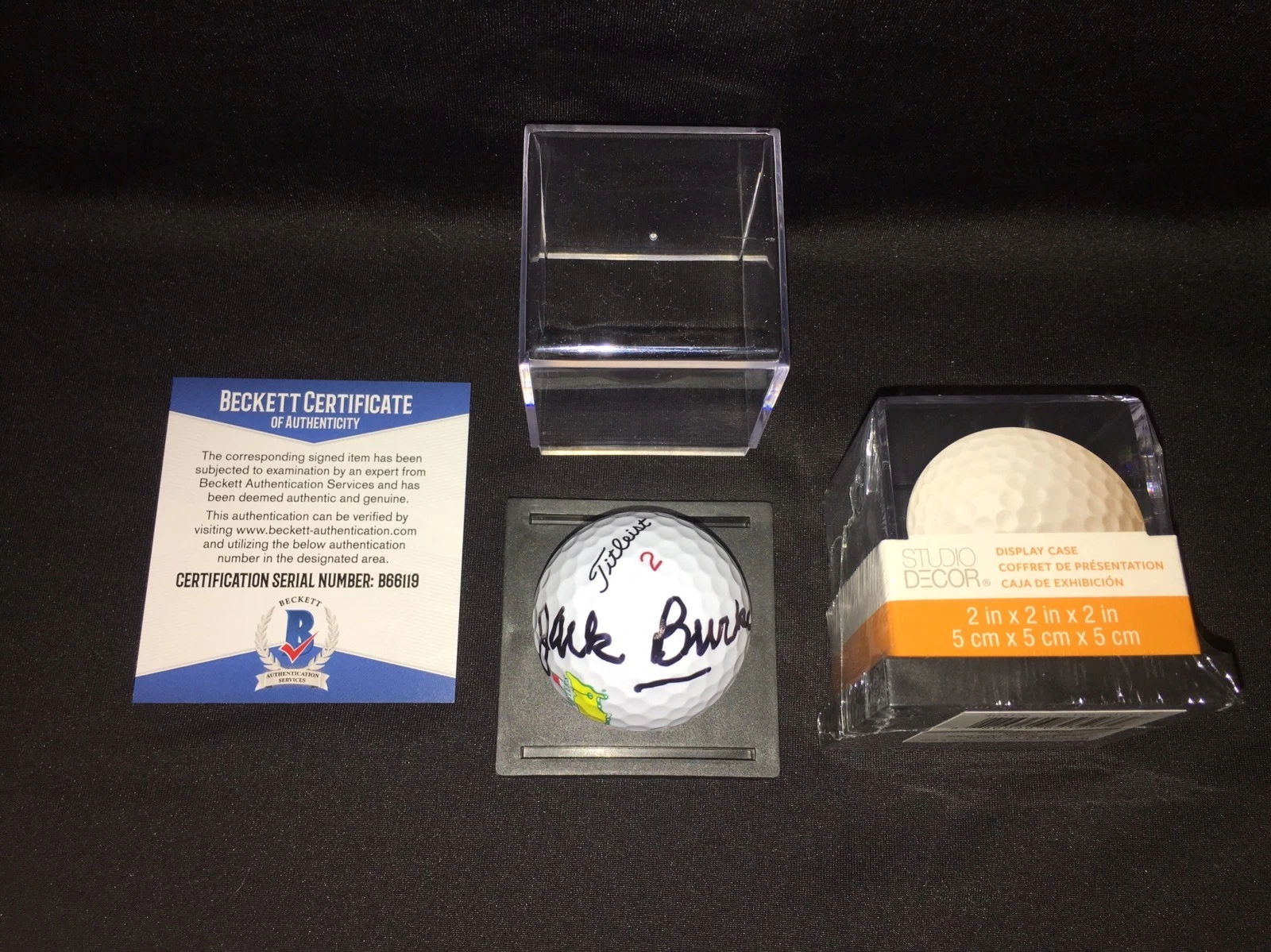 Jack Burke Signed Official Masters Golf Ball 56 Champ Beckett Auth BAS #4