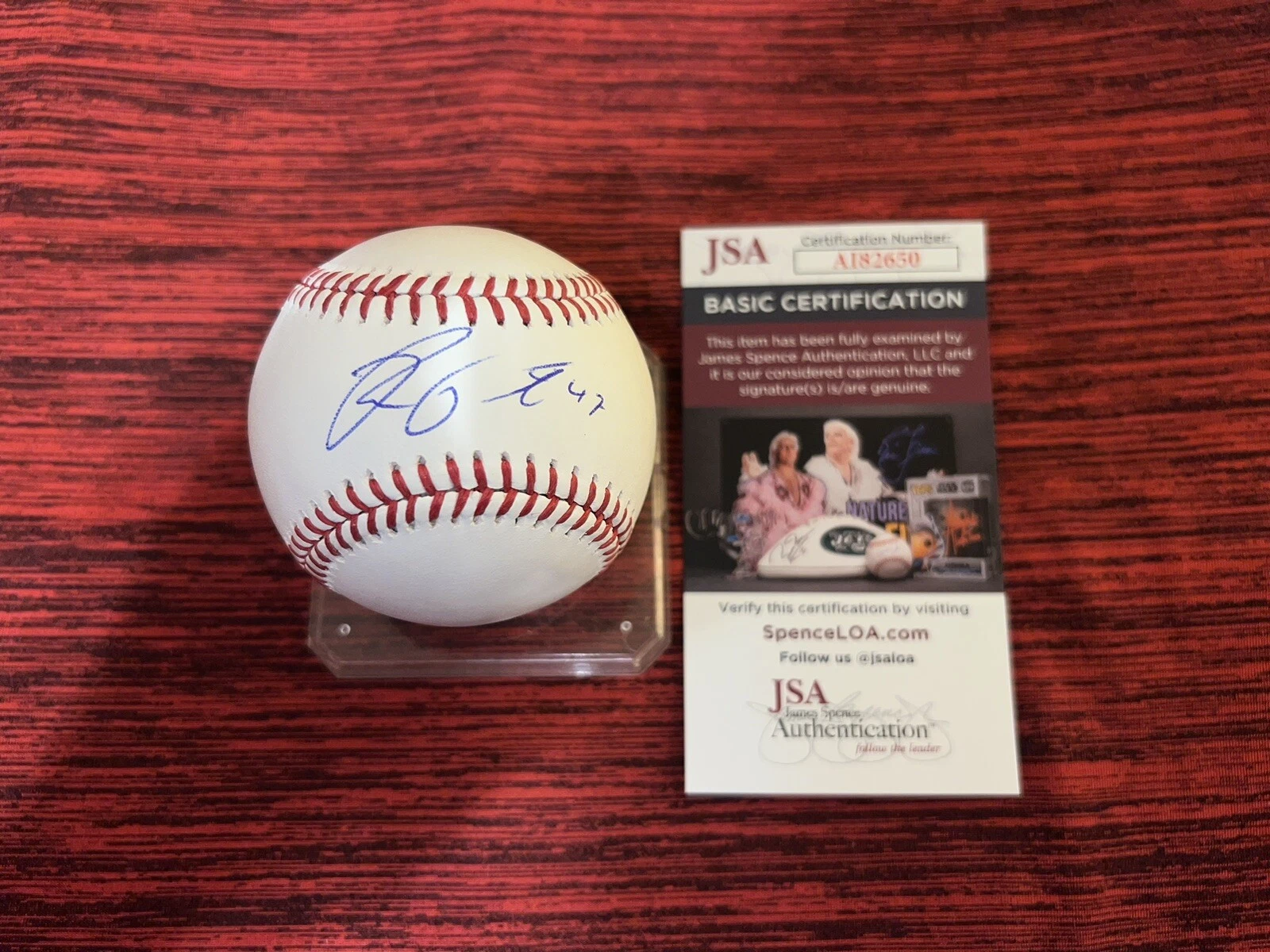 Ryan Pepiot Signed Official Major League Baseball Los Angeles Dodgers JSA #3