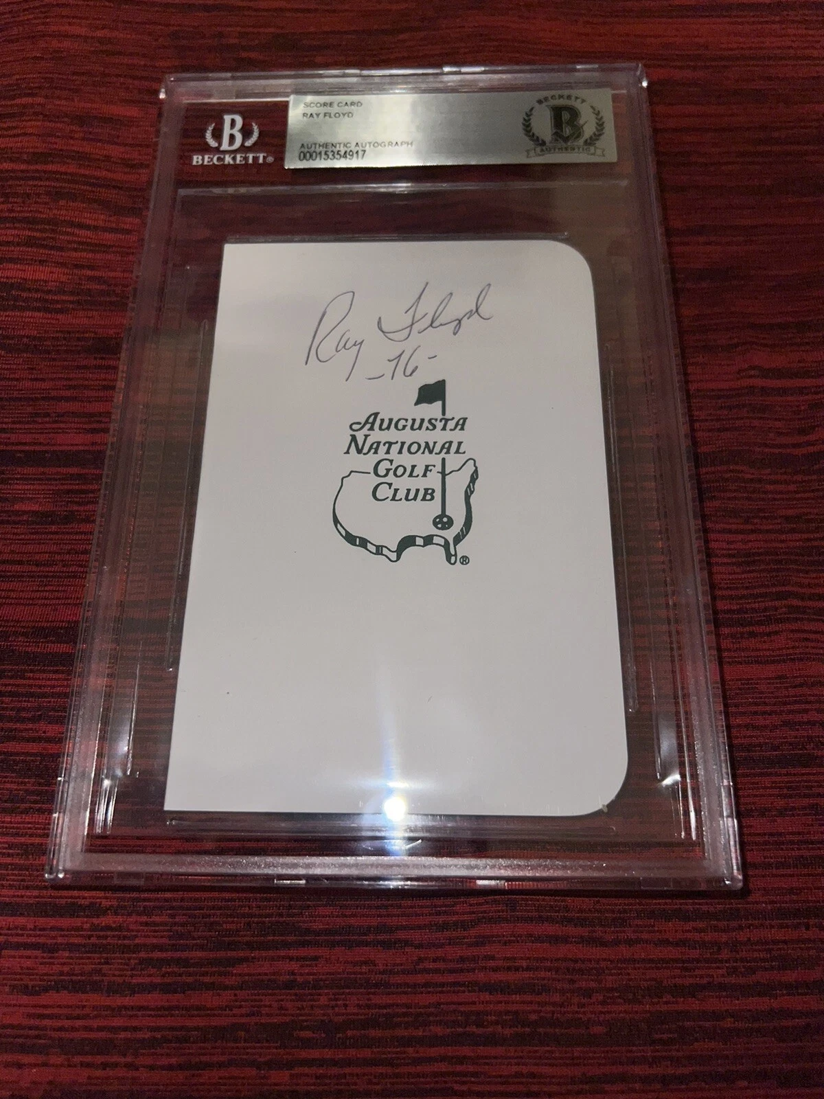 Raymond Floyd Signed Masters Scorecard 1976 Champion PGA Legend Beckett #2