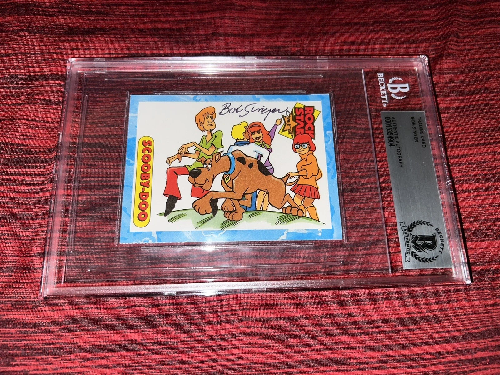 Bob Singer Signed Official Rock Star Card “Scooby Doo” Beckett Slab