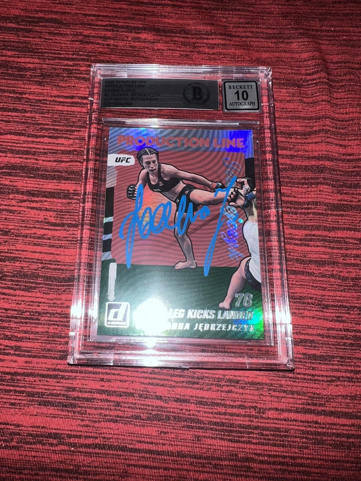 Joanna Jędrzejczyk Signed 2022 Donruss Production Line UFC Trading Card Beckett