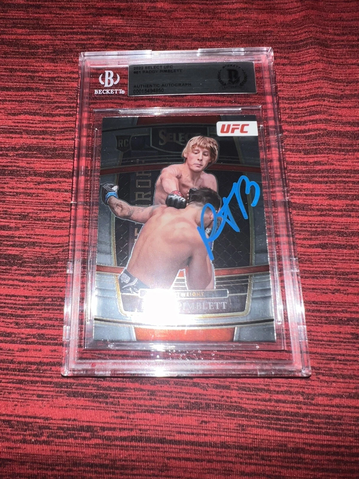 Paddy “The Baddy” Pimblett Signed 2022 Select UFC Trading Card Base Beckett