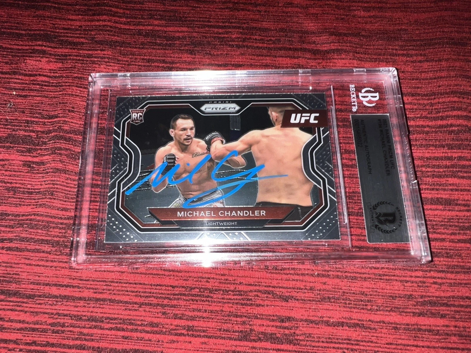 Michael Chandler Signed 2022 Panini Prizm UFC Trading Card Champ Beckett