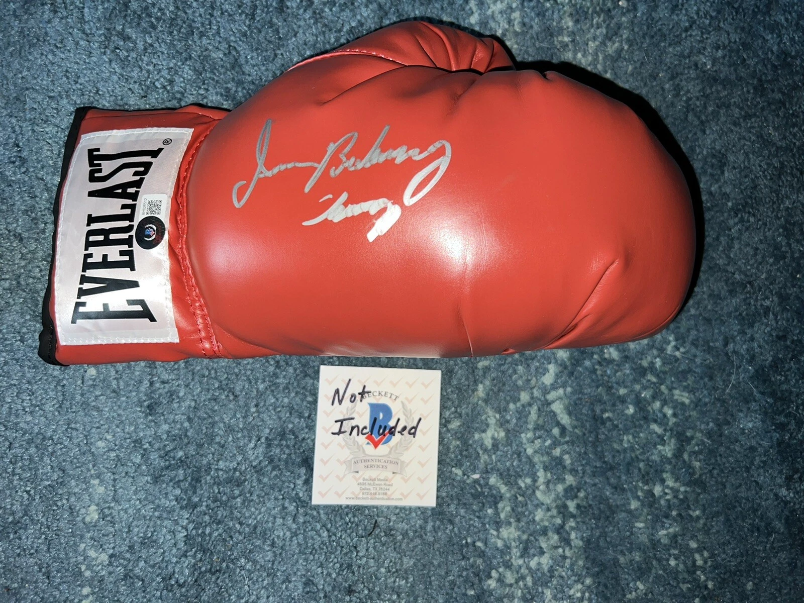 Iran Barkley Signed Everlast Boxing Glove Champ Hall Of Fame Beckett