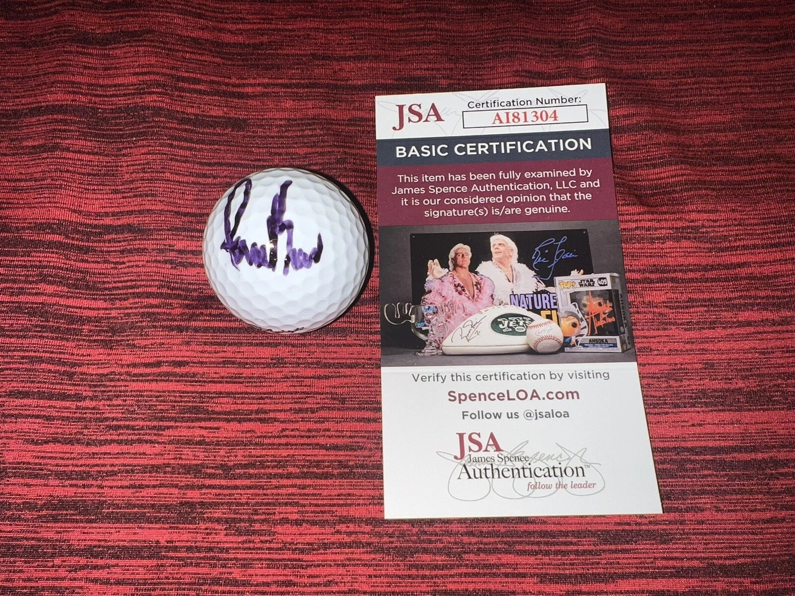 Sam Burns Signed Official Titleist Trufeel Golf Ball PGA Star JSA Auth