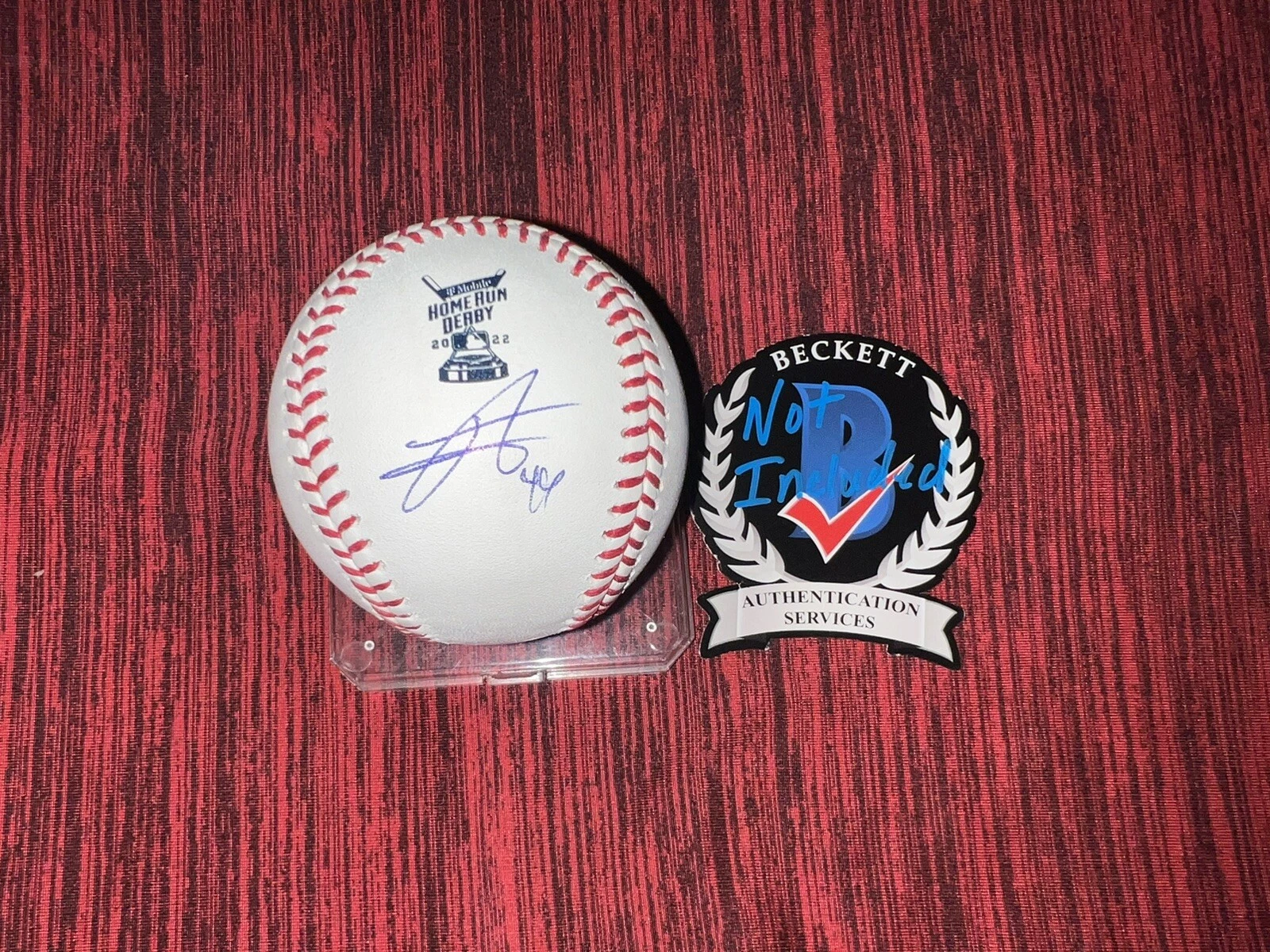 Julio Rodriguez Signed Official 2022 Home Run Derby Baseball Mariners Beckett