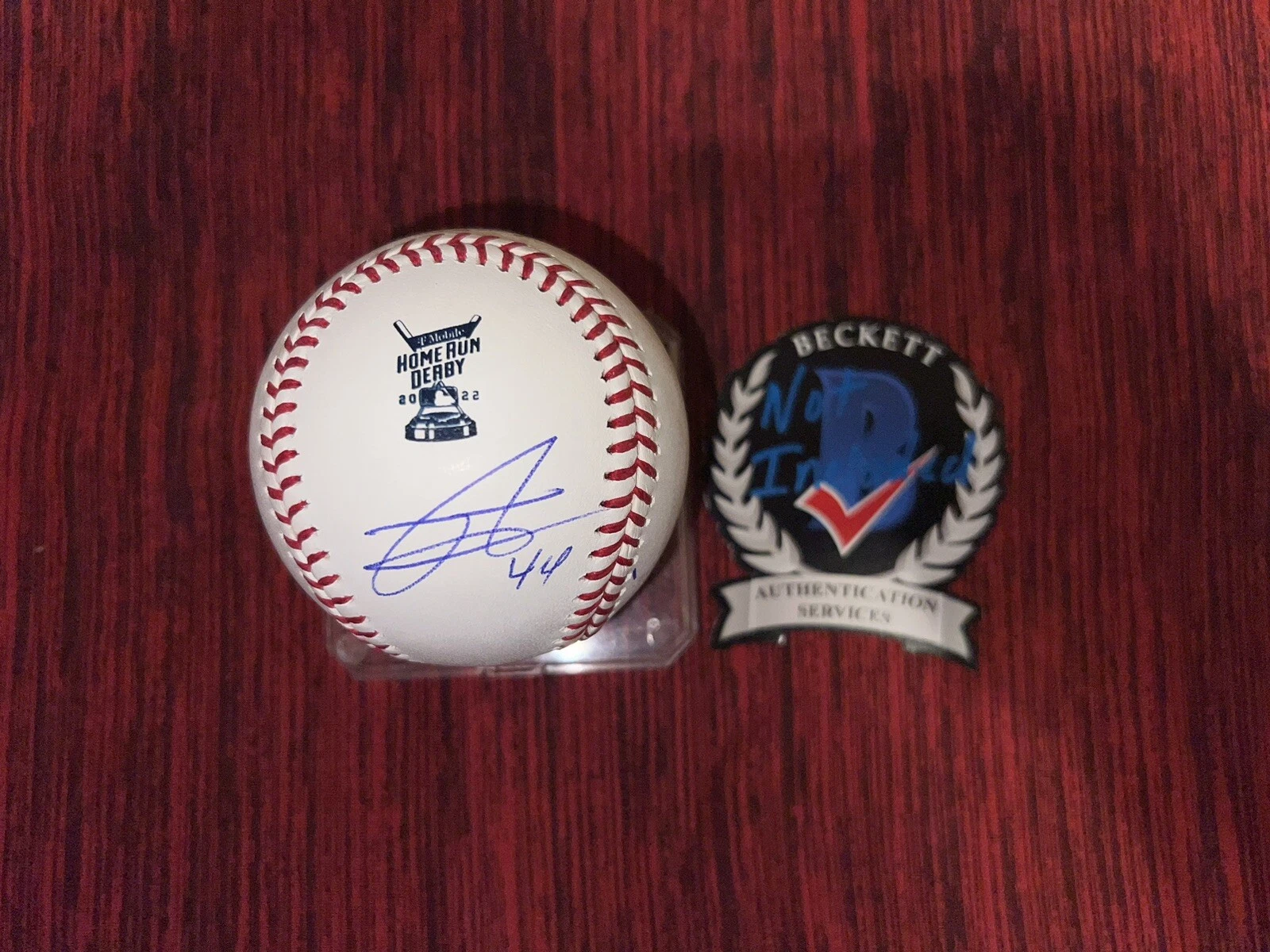 Julio Rodriguez Signed Official 2022 Home Run Derby Baseball Mariners Beckett #2