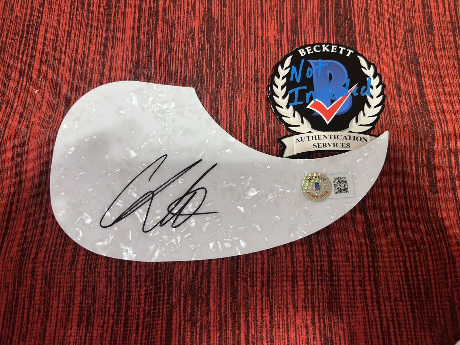 Chris Lane Signed Acoustic Pickguard Country Music Superstar Beckett #3