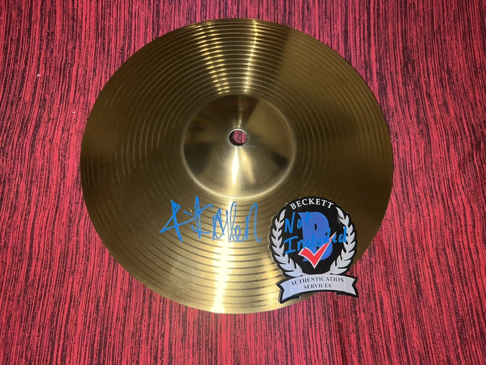 Rick Allen Signed Evans 10” Cymbol Def Leppard Drummer Beckett #2