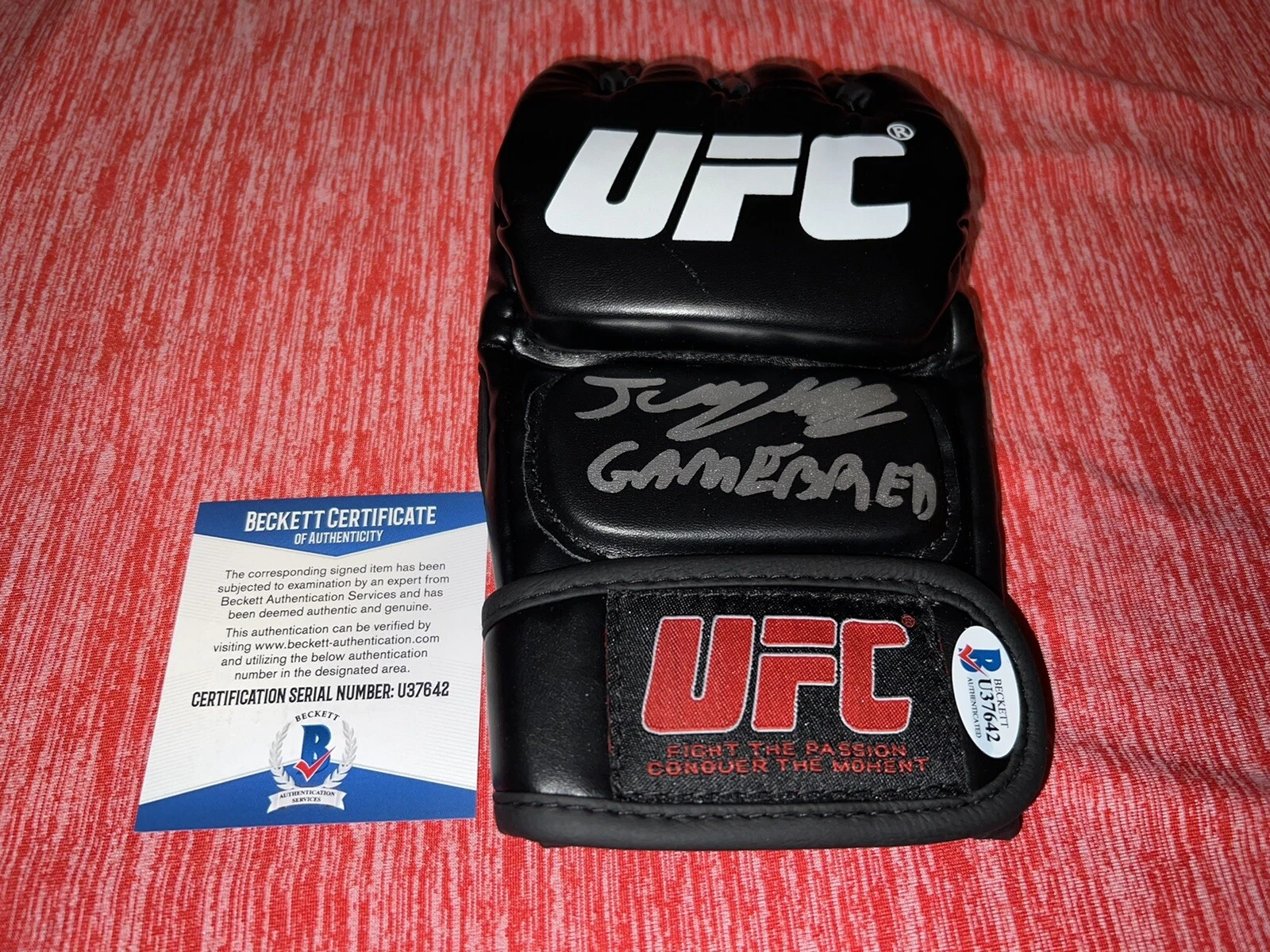 Jorge Masvidal Signed UFC Boxing Glove Gamebred BMF Belt Beckett