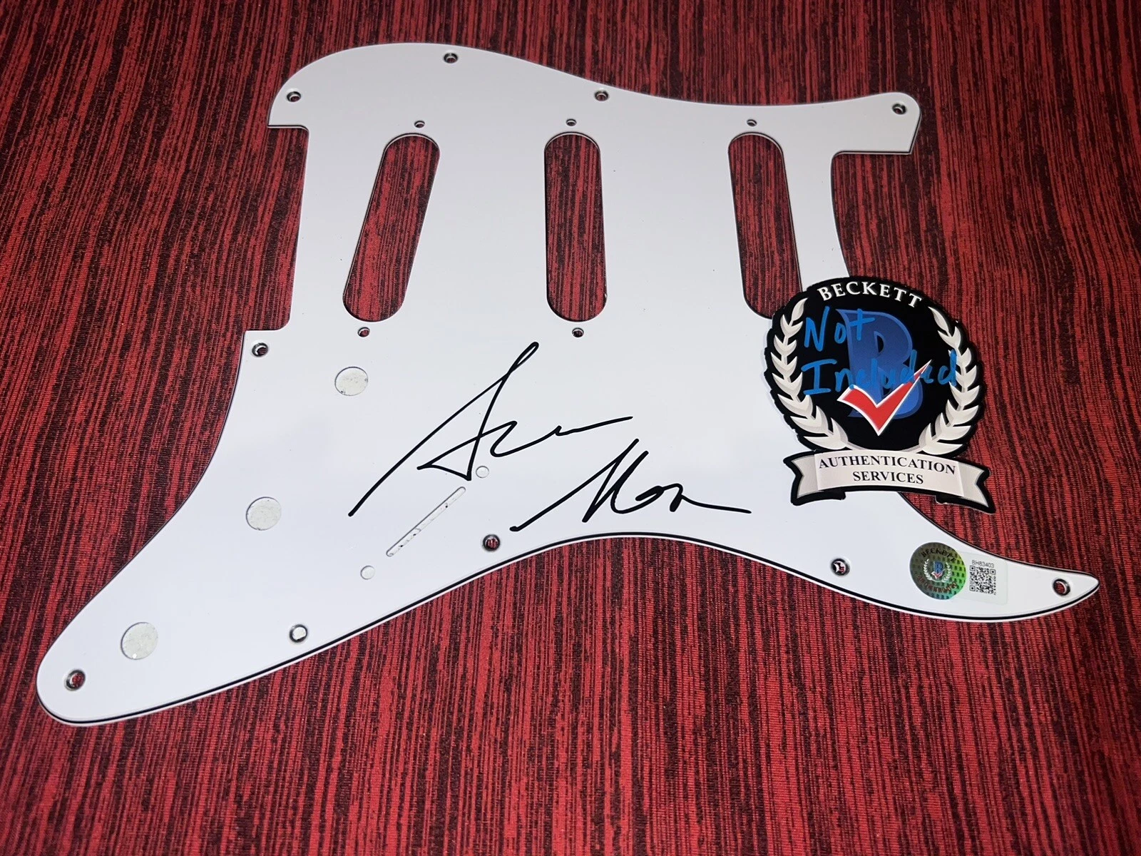 Ava Max Signed Strat Pickguard Diamonds & Dancefloors Psycho Beckett