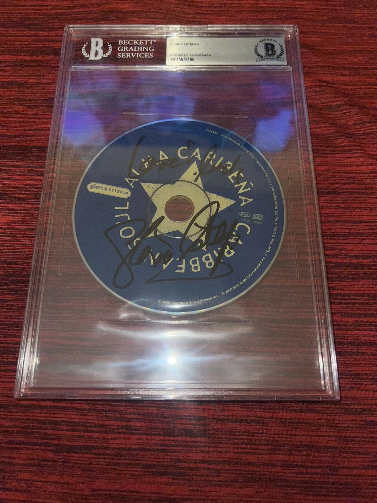 Gloria Estefan Signed Alma Caribeña CD 8x Grammy Winner Slabbed Beckett