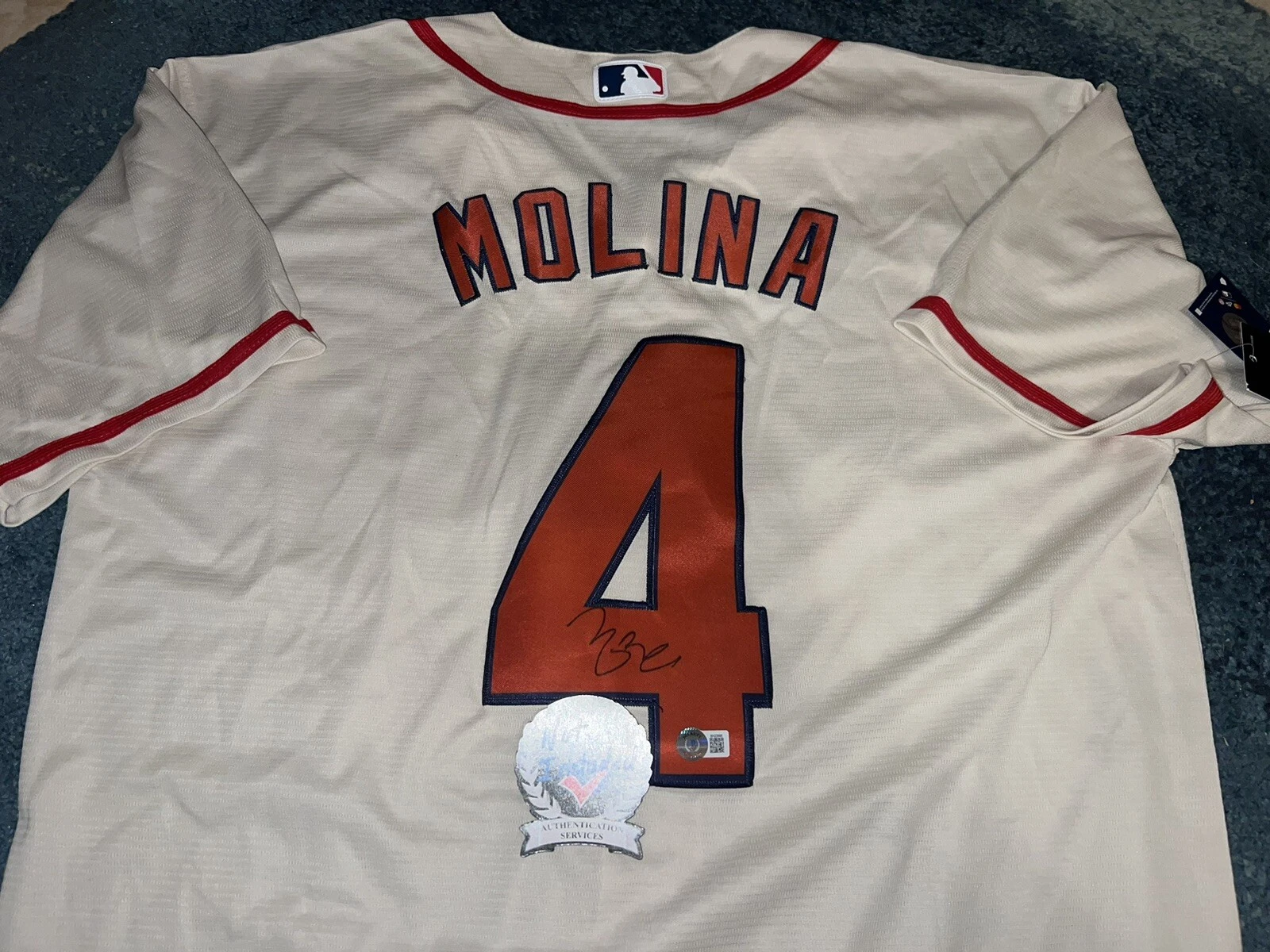 Yadier Molina Signed St Louis Cardinals Jersey All Star Superstar Beckett Auth