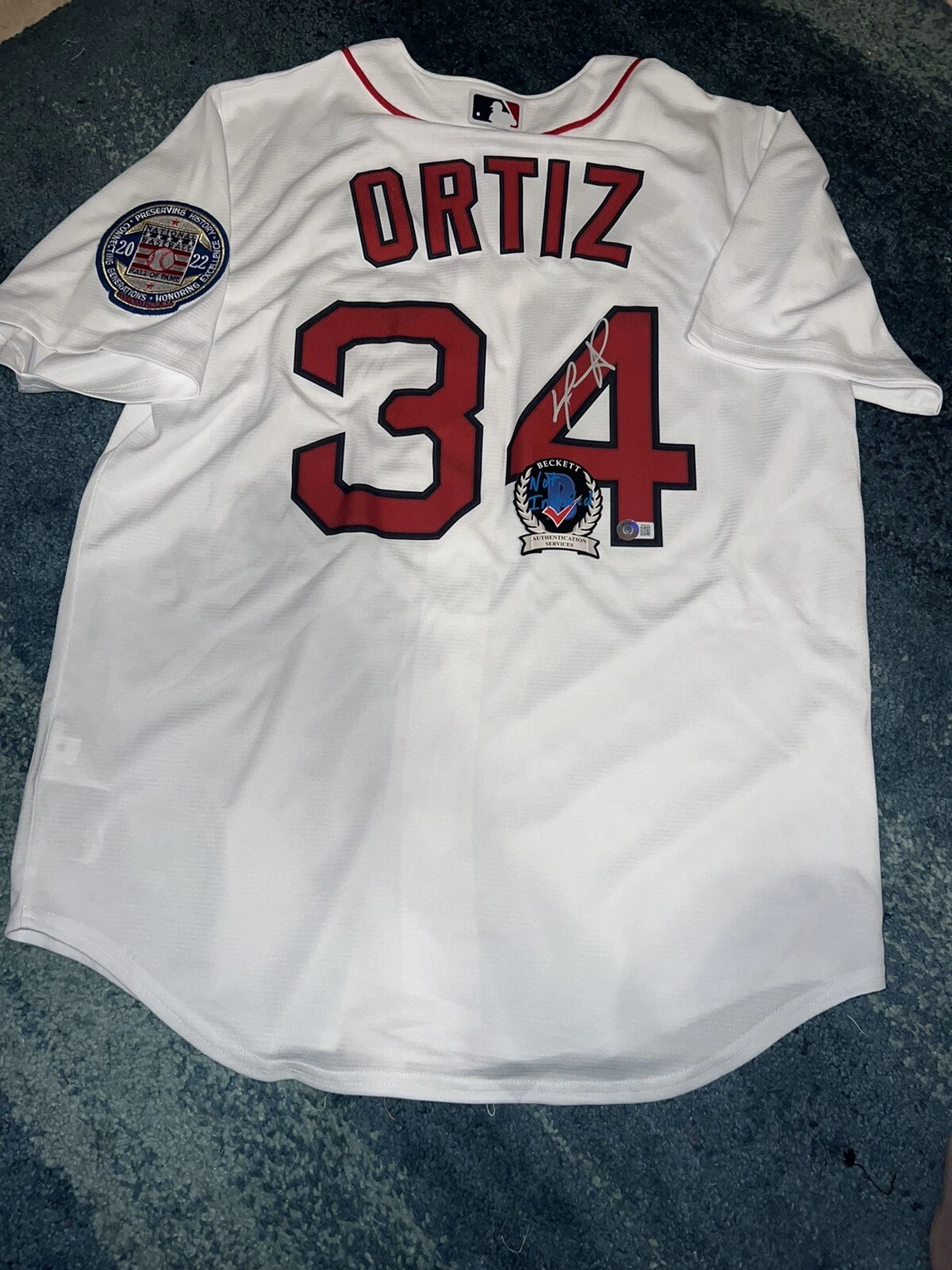 David Ortiz Signed Boston Red Sox Jersey All Star Hall Of Fame Beckett Auth