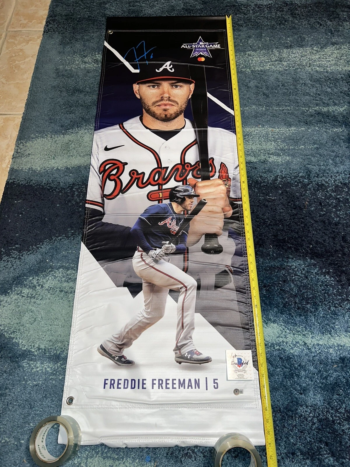 Freddie Freeman Signed 2021 MLB All Star Banner 60 X 20 Inches Vinyl Beckett