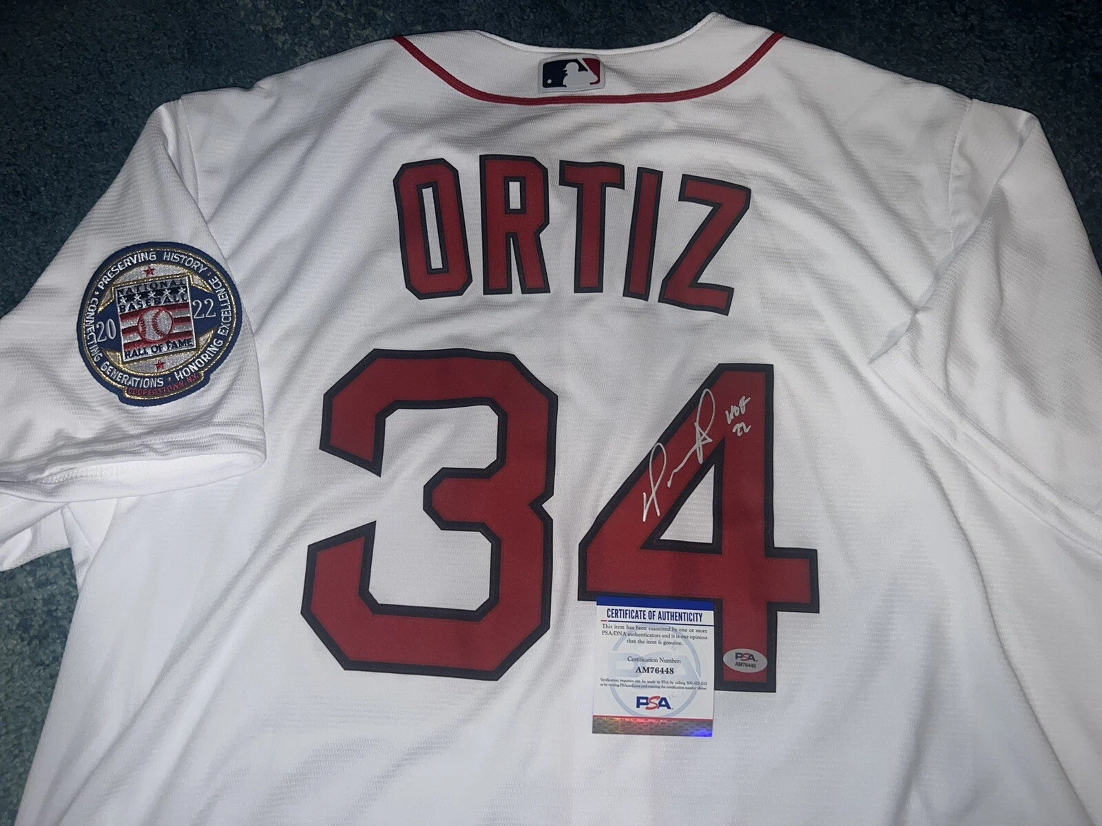 David Ortiz Signed Boston Red Sox Jersey All Star Hall Of Fame 2022 PSA/DNA