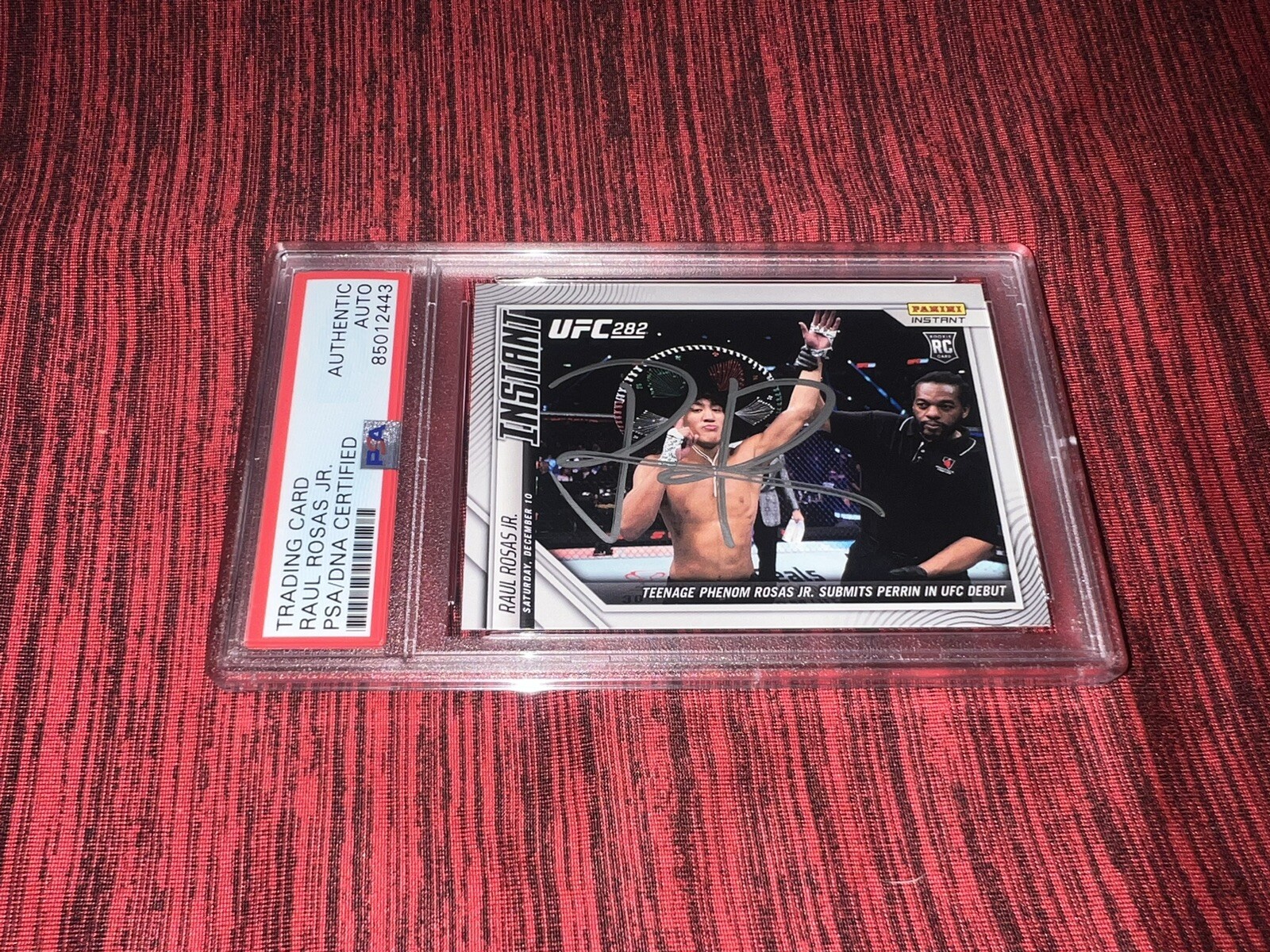 Raul Rosas Jr Signed UFC 282 Panini Instant Rookie UFC Trading Card PSA/DNA