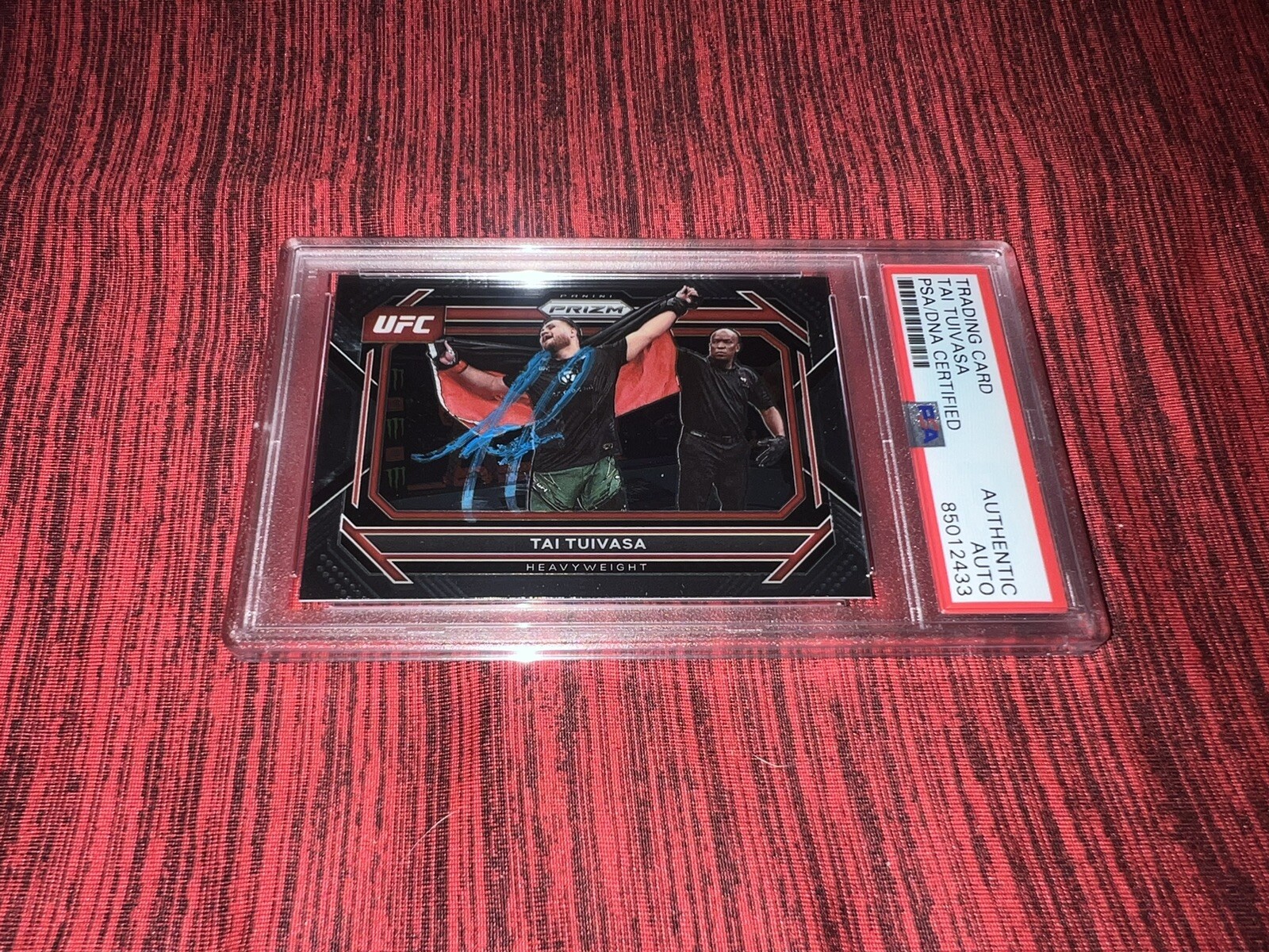 Tai Tuivasa Signed 2023 Panini Prizm UFC Trading Card PSA/DNA