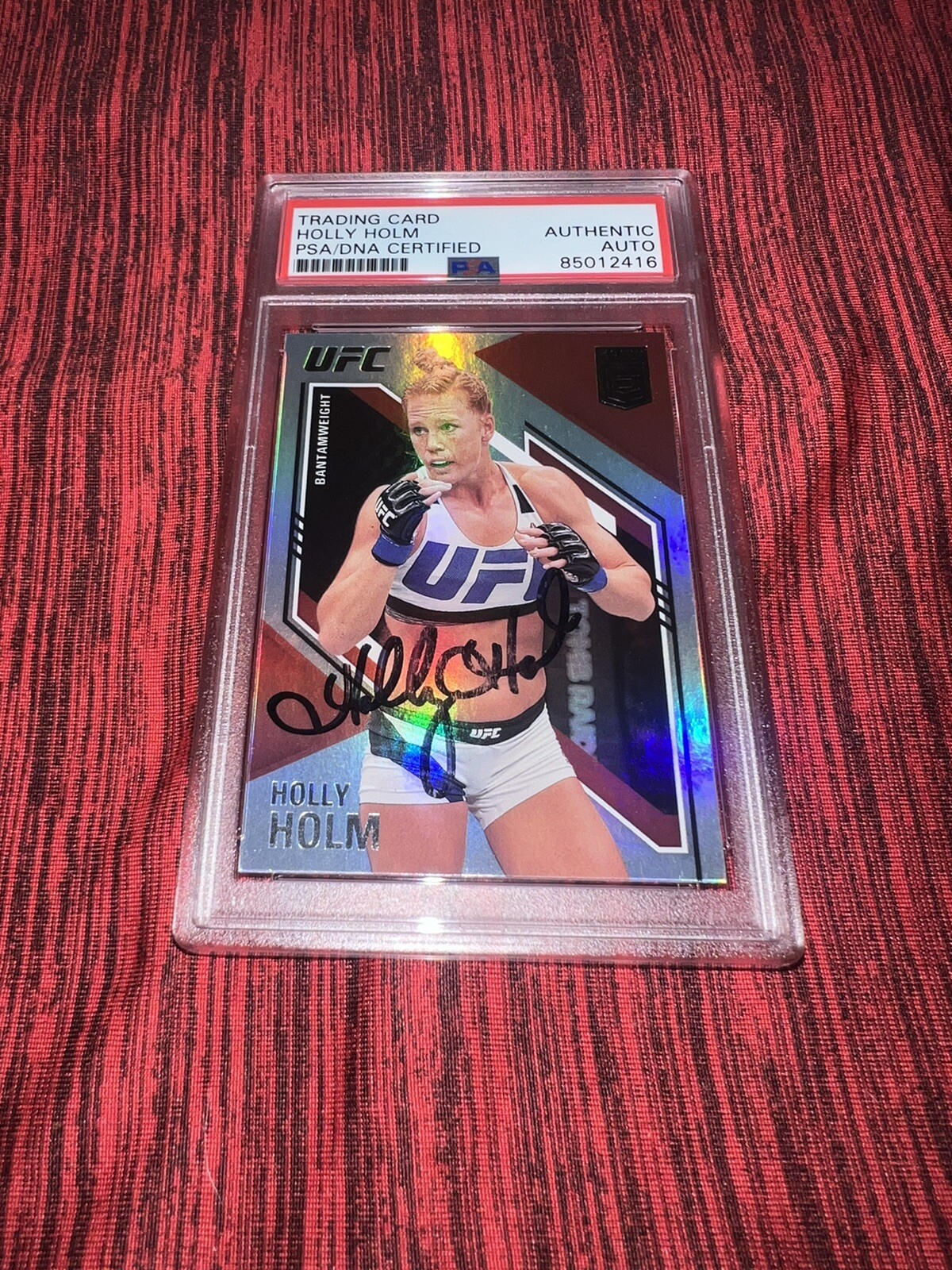 Holly Holm Signed 2021 Panini Chronicles Elite UFC Trading Card PSA/DNA