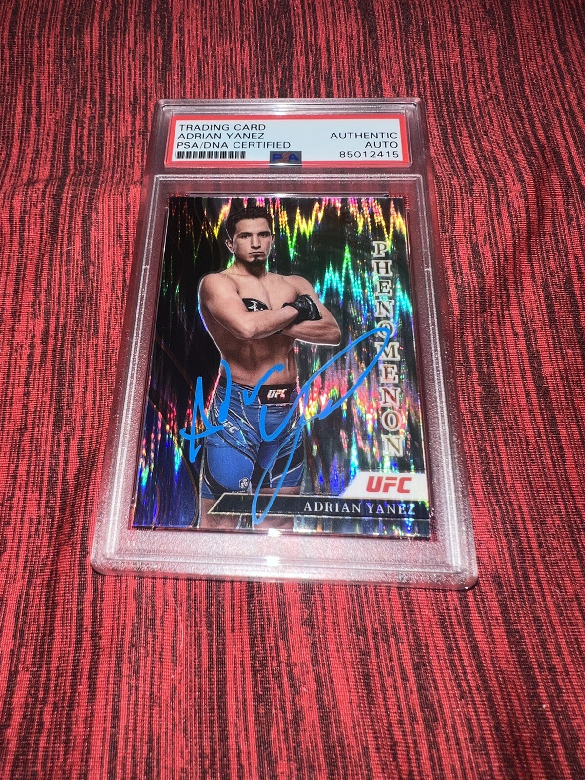 Adrian Yanez Signed 2022 Panini Select Phenomenon UFC Trading Card PSA/DNA