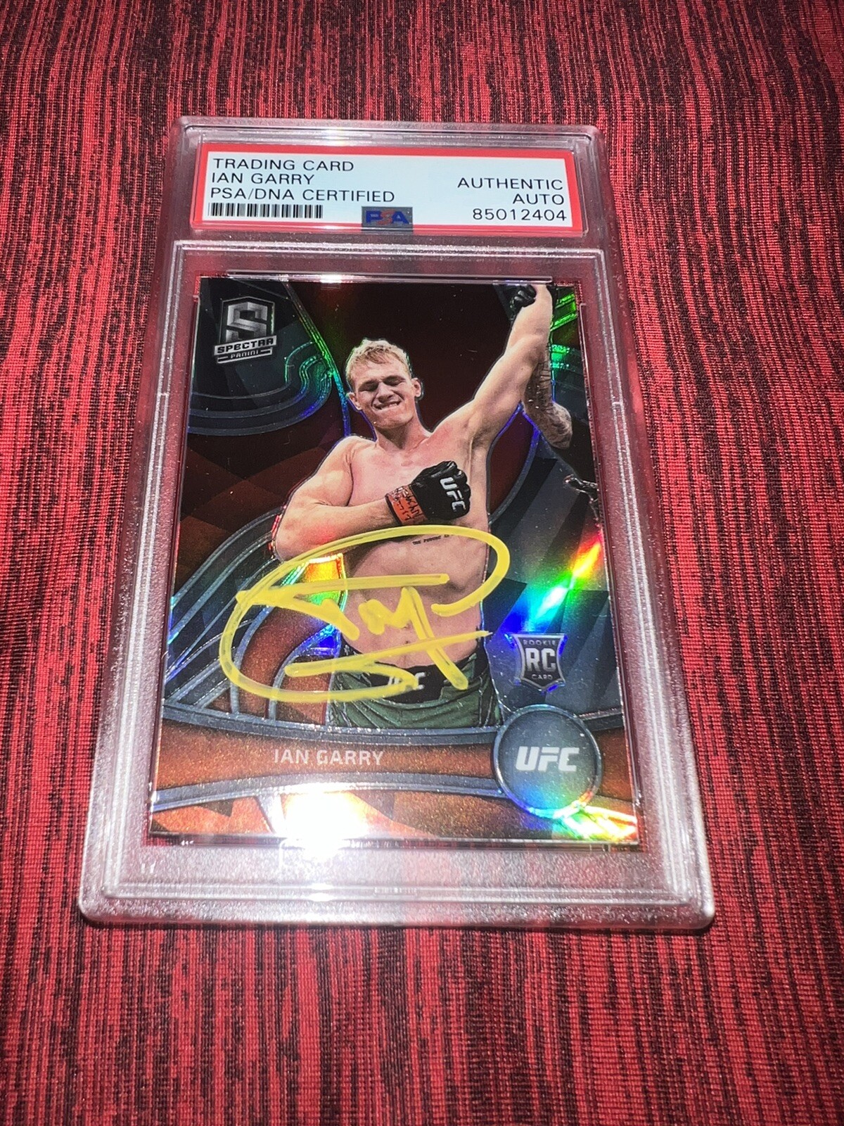 Ian Garry Signed 2022 Panini Chronicles Spectra Rookie UFC Card PSA/DNA